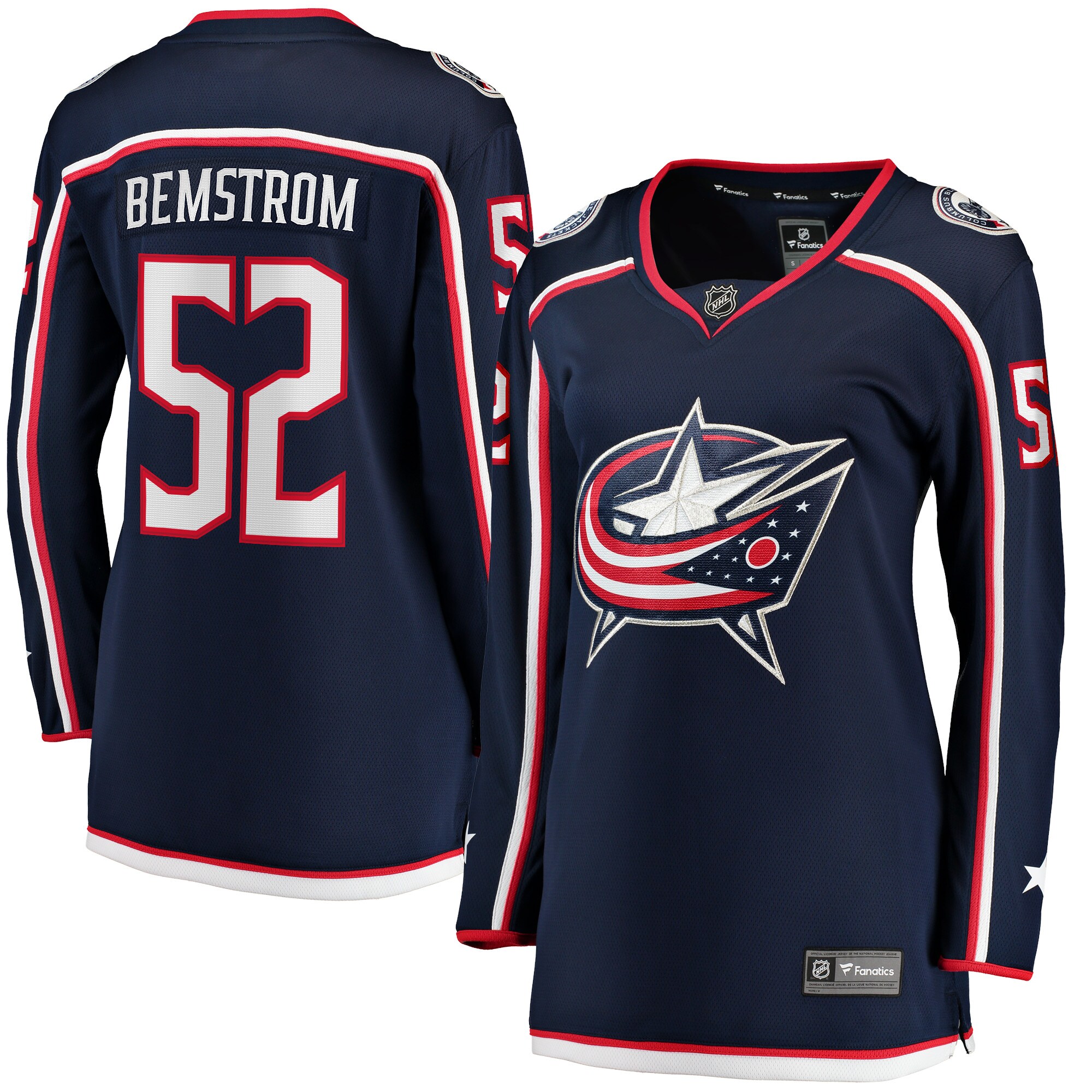 Columbus Blue Jackets Emil Bemstrom Navy Home Breakaway Player NHL Jersey Women's
