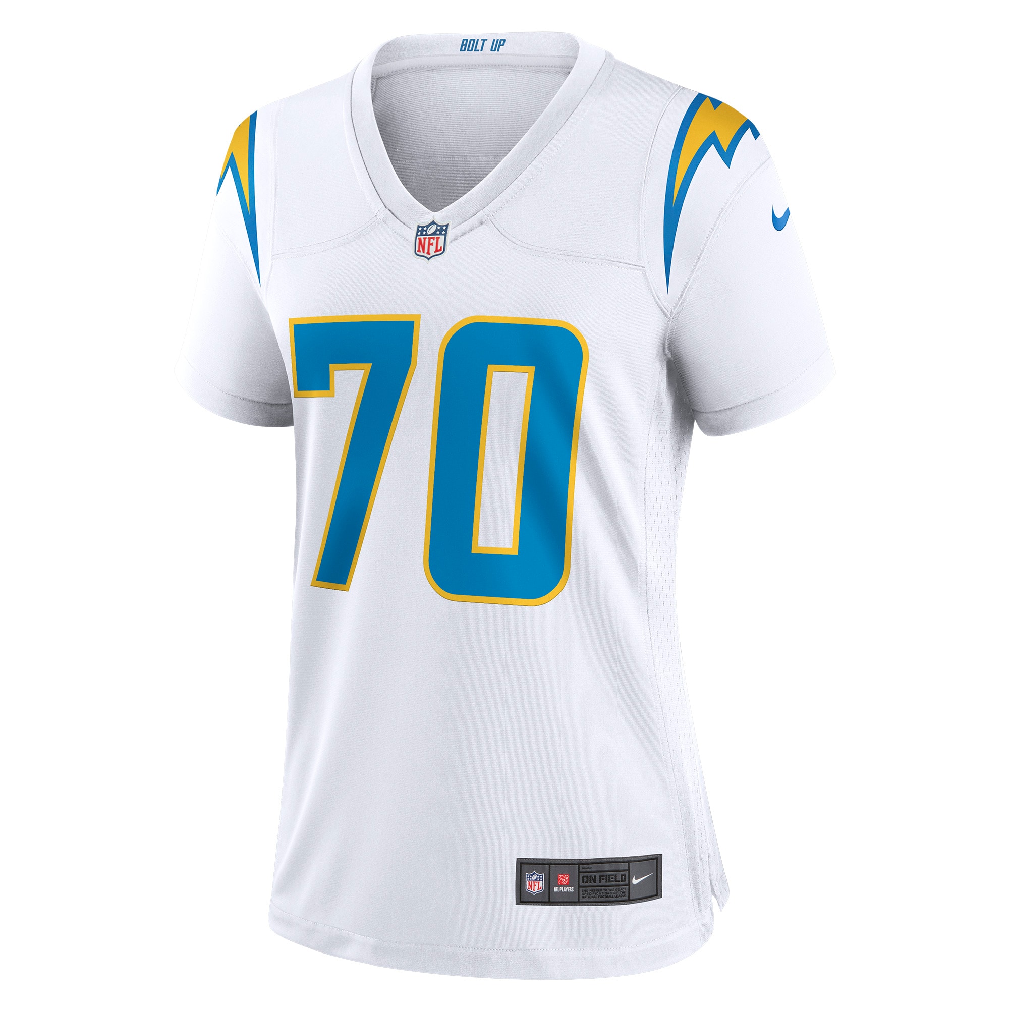 Los Angeles Chargers Rashawn Slater White Game NFL Jersey Women's