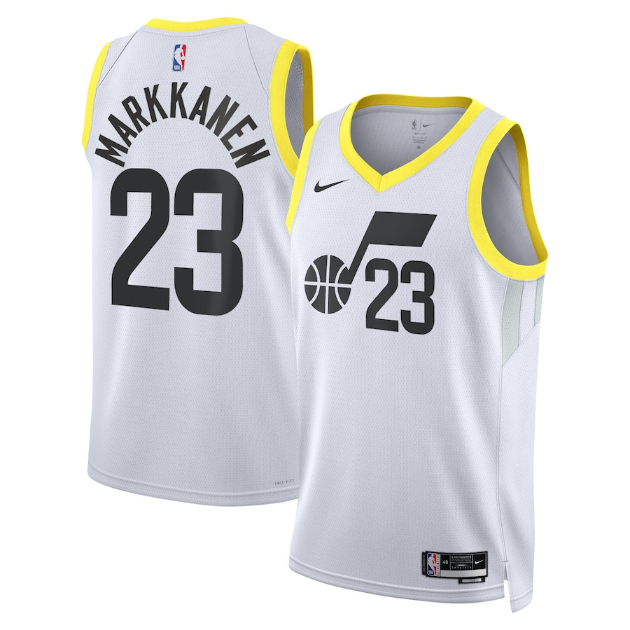 Lauri Markkanen 23 Utah Jazz Unisex Swingman Association Editio White NBA Jersey Unisex