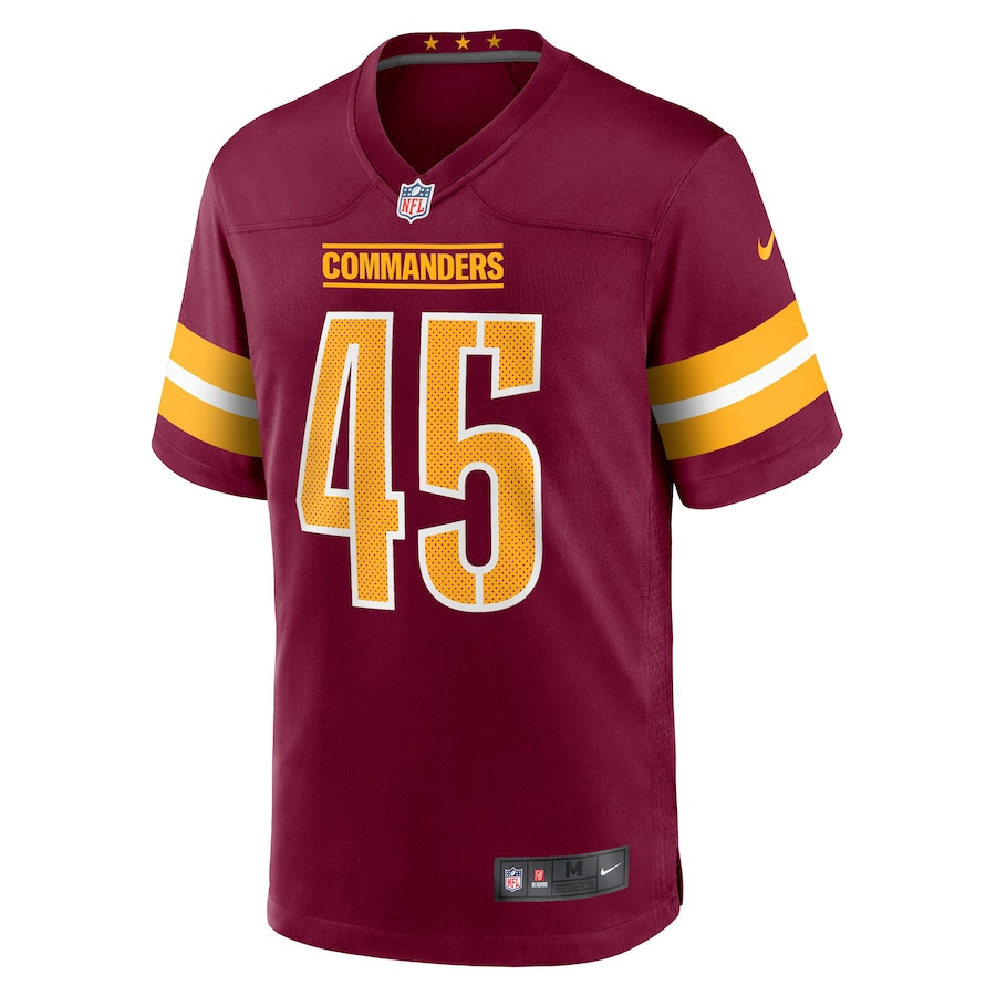 Dominique Hampton 45 Washington Commanders Game Burgundy NFL Jersey Men's