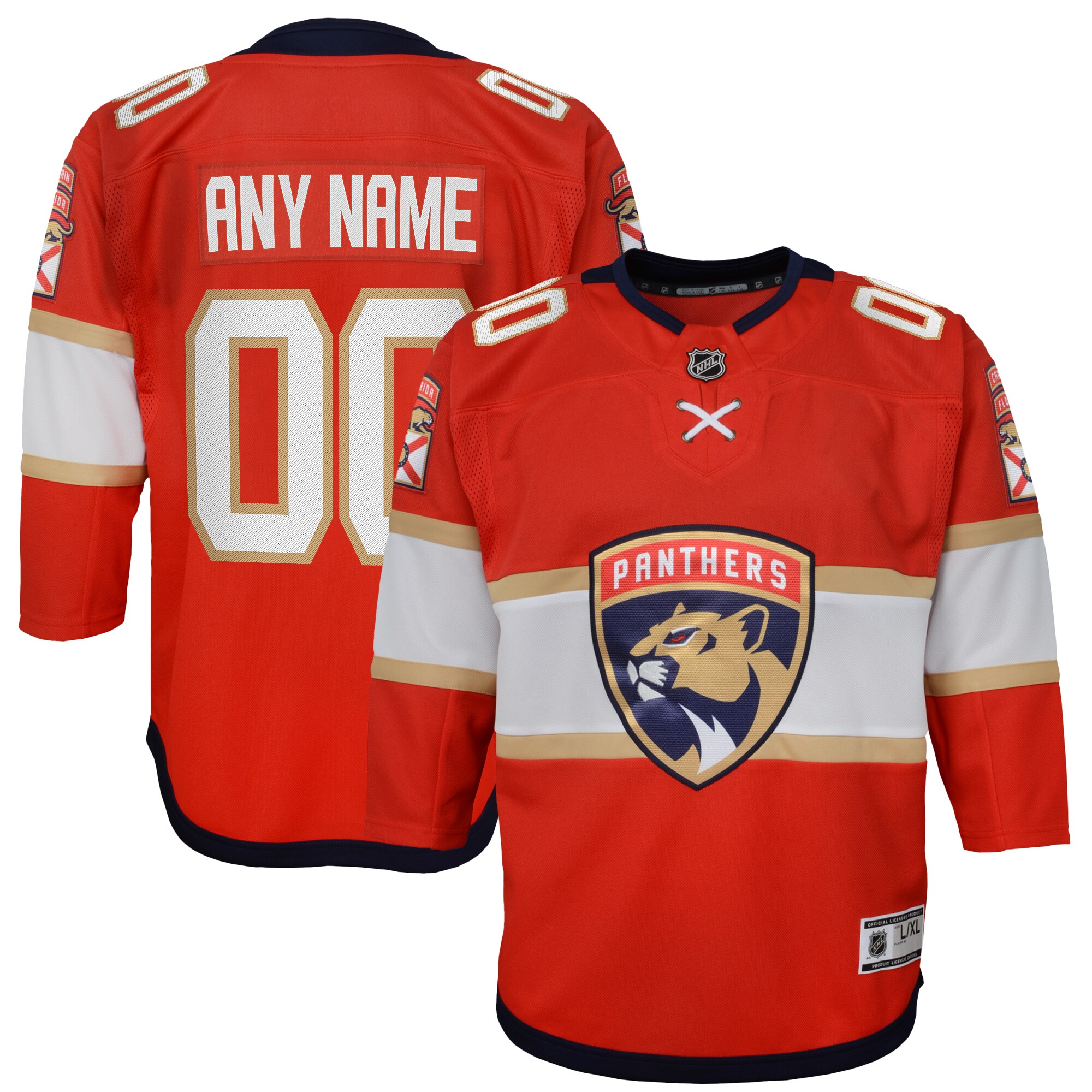 Florida Panthers Red Home Premier Custom NHL Jersey Youth