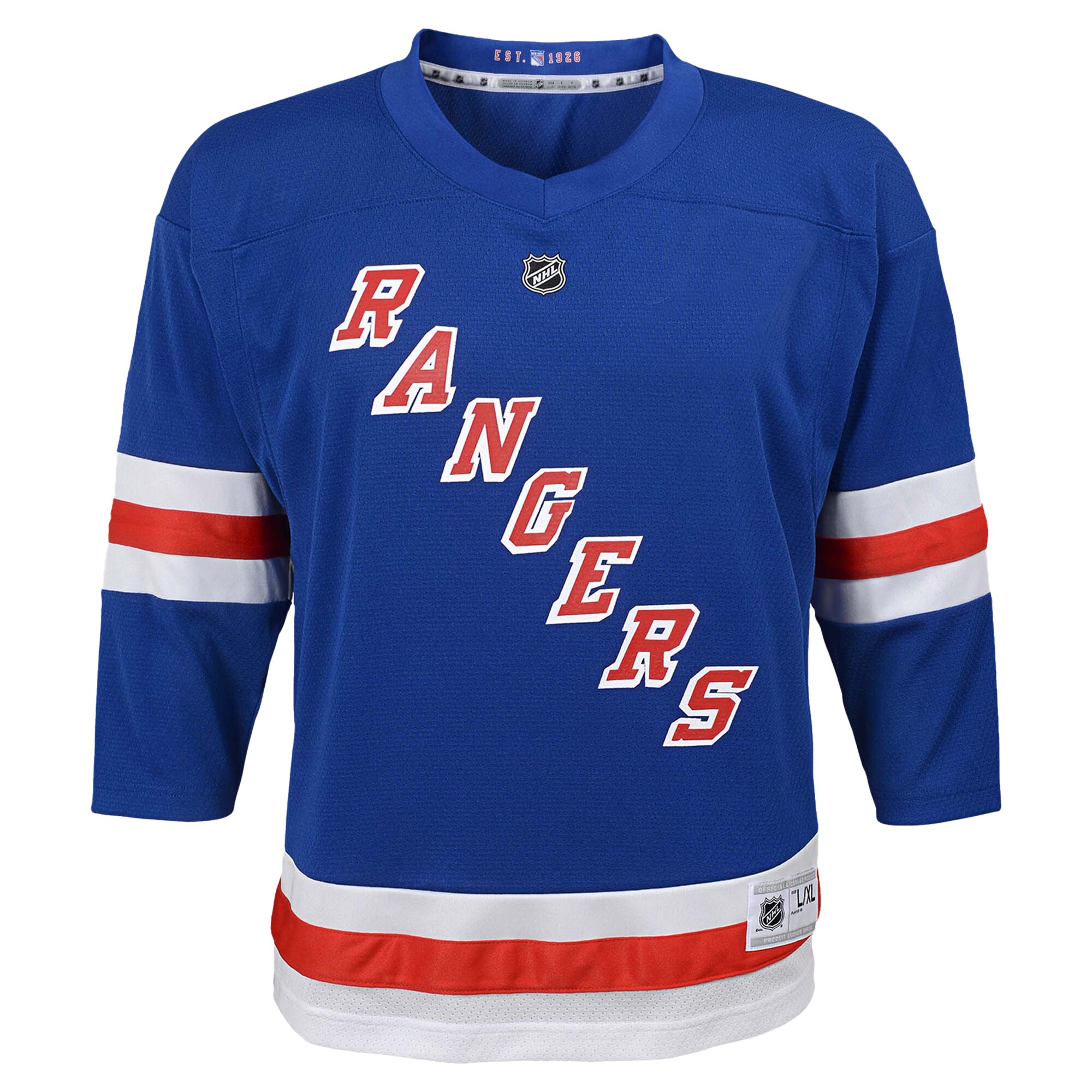 New York Rangers Blue Custom NHL Jersey Youth