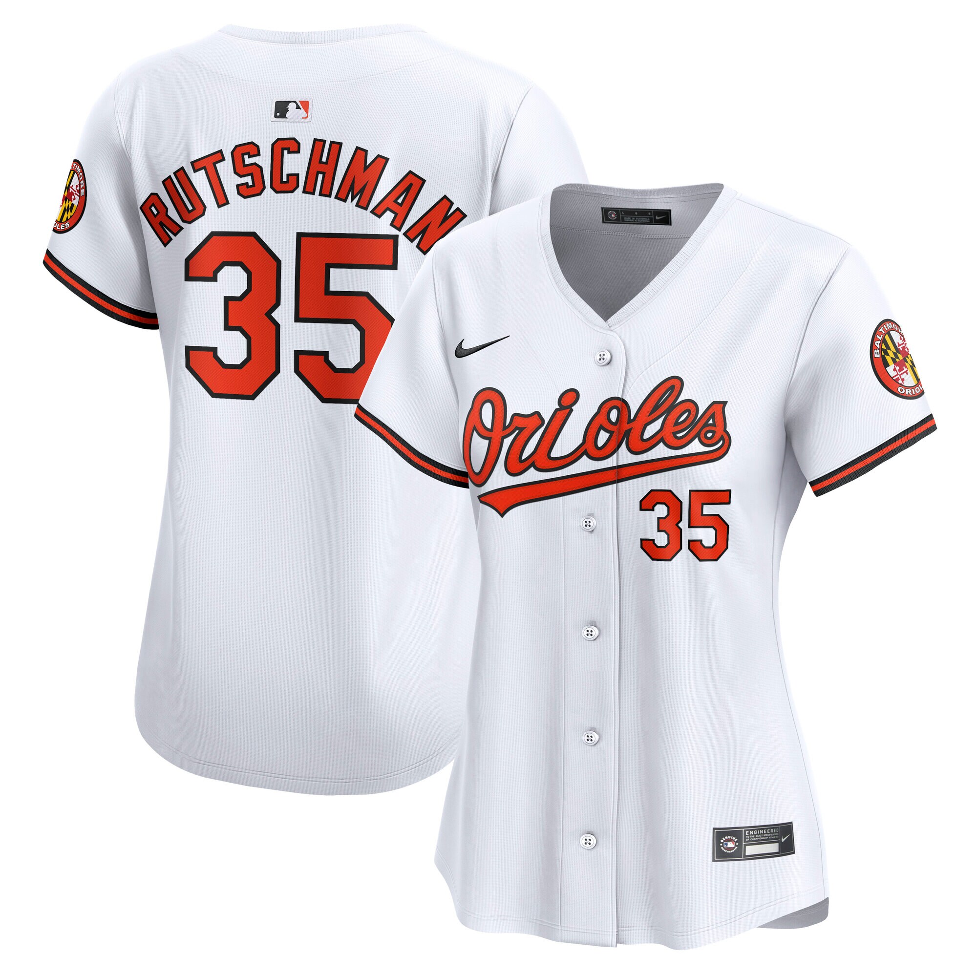 Baltimore Orioles Adley Rutschman White Limited Player MLB Jersey Women's