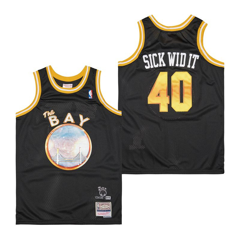 E-40 x Golden State Warriors Swingman Black NBA Jersey Men's