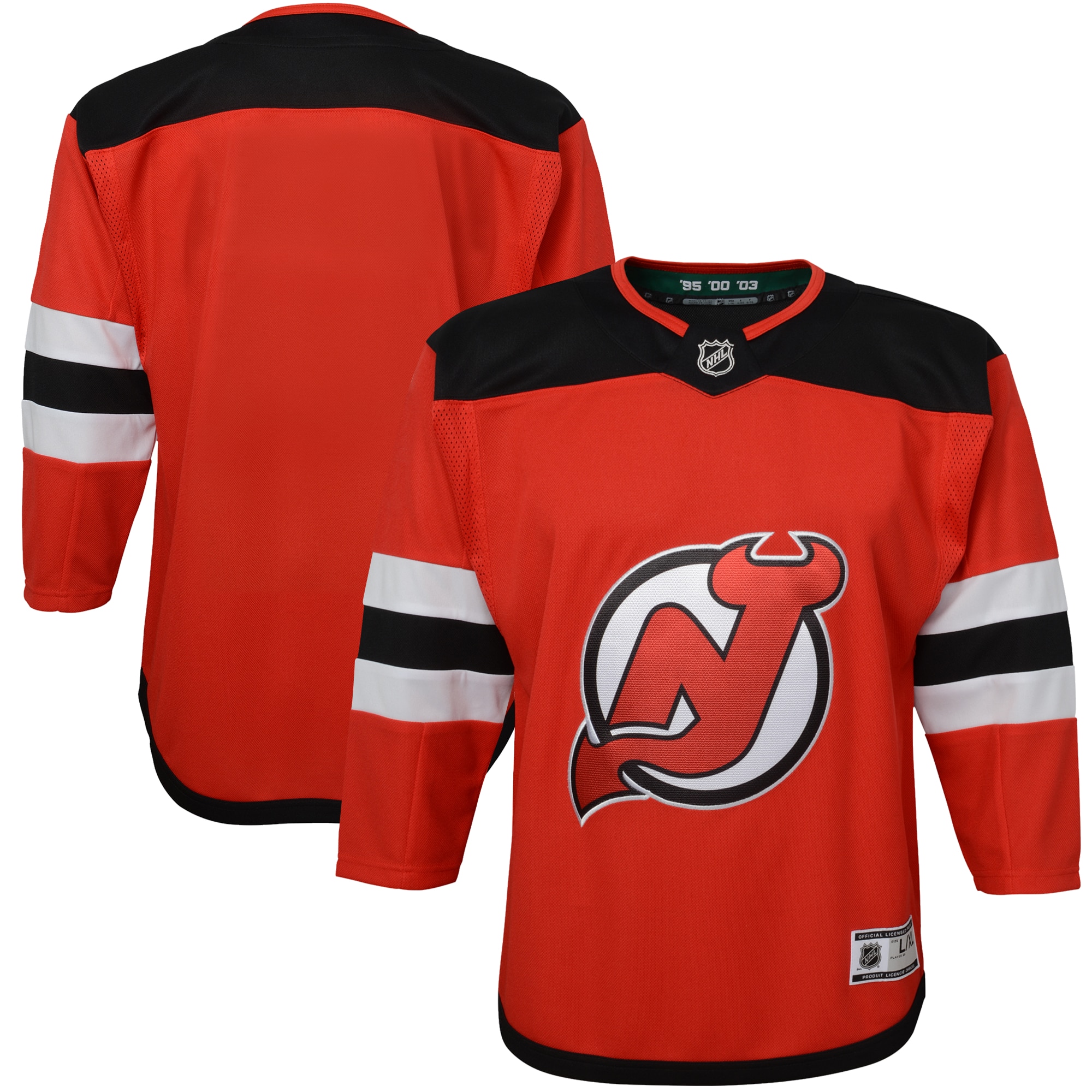 New Jersey Devils Red Home Premier Blank NHL Jersey Youth
