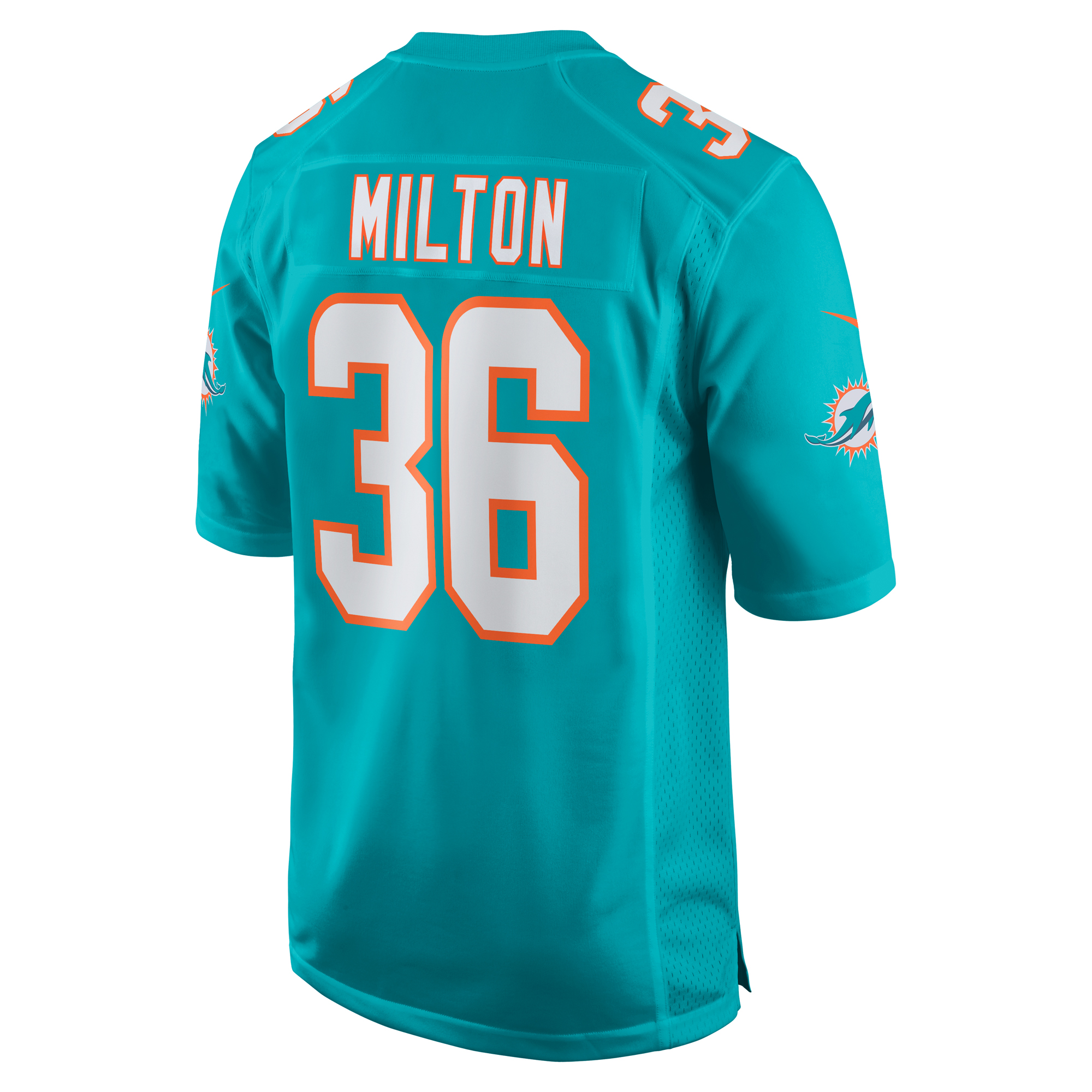 Miami Dolphins Mark Milton Aqua Game NFL Jersey Men's