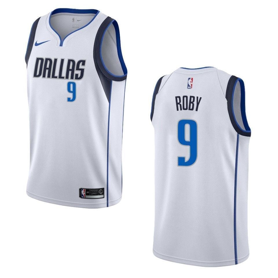 Dallas Mavericks 9 Isaiah Roby Association Swingman White NBA Jersey Men's