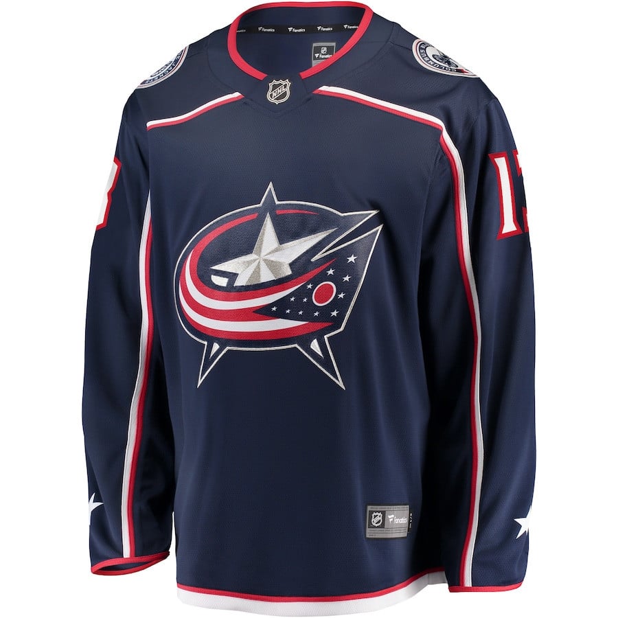 Johnny Gaudreau 13 Columbus Blue Jackets Navy Breakaway NHL Jersey Men's