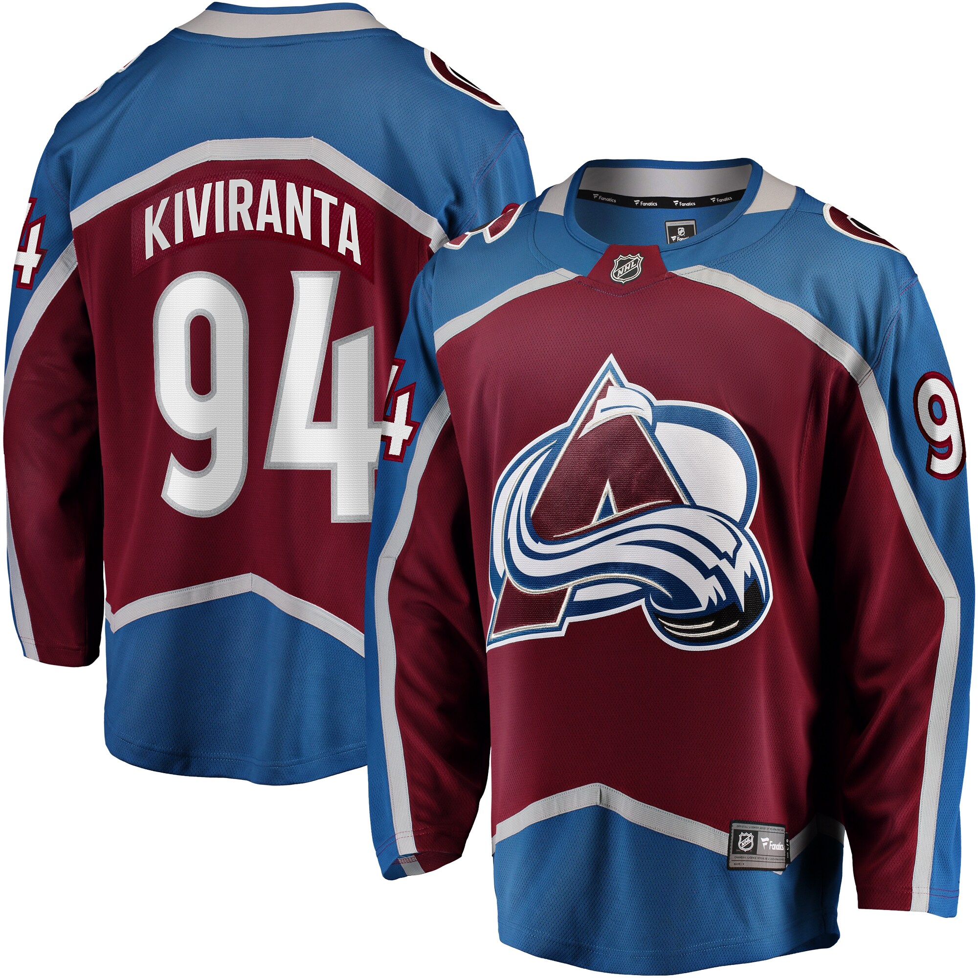 Colorado Avalanche Joel Kiviranta Maroon Home Premier Breakaway Player NHL Jersey Men's