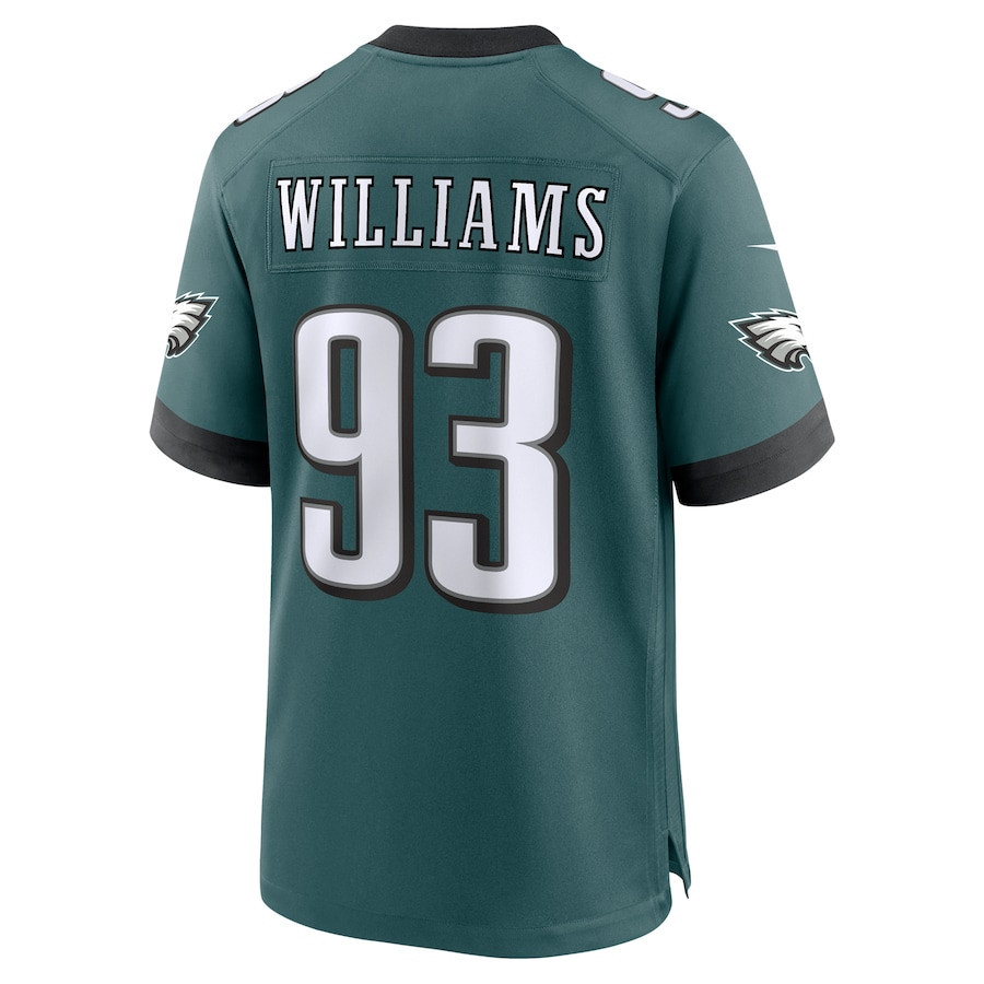 Milton Williams #93 Philadelphia Eagles Super Bowl LIX Midnight Green NFL Jersey Youth