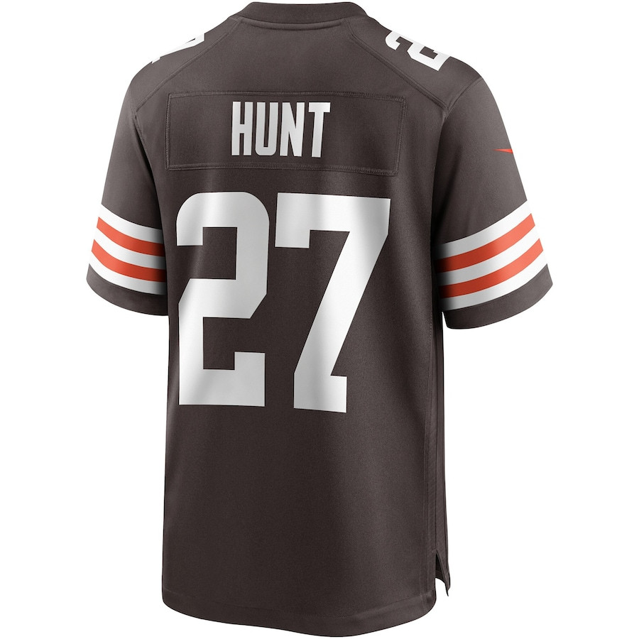 Kareem Hunt 27 Cleveland Browns Game Brown NFL Jersey Men's