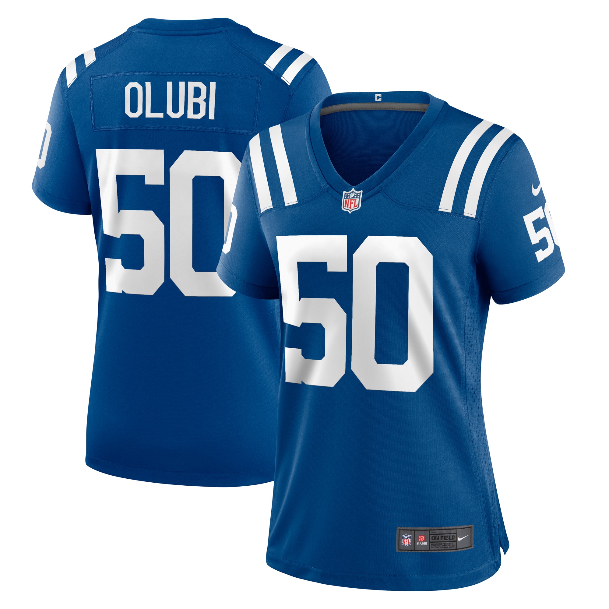 Indianapolis Colts Segun Olubi Royal Game Player NFL Jersey Women's