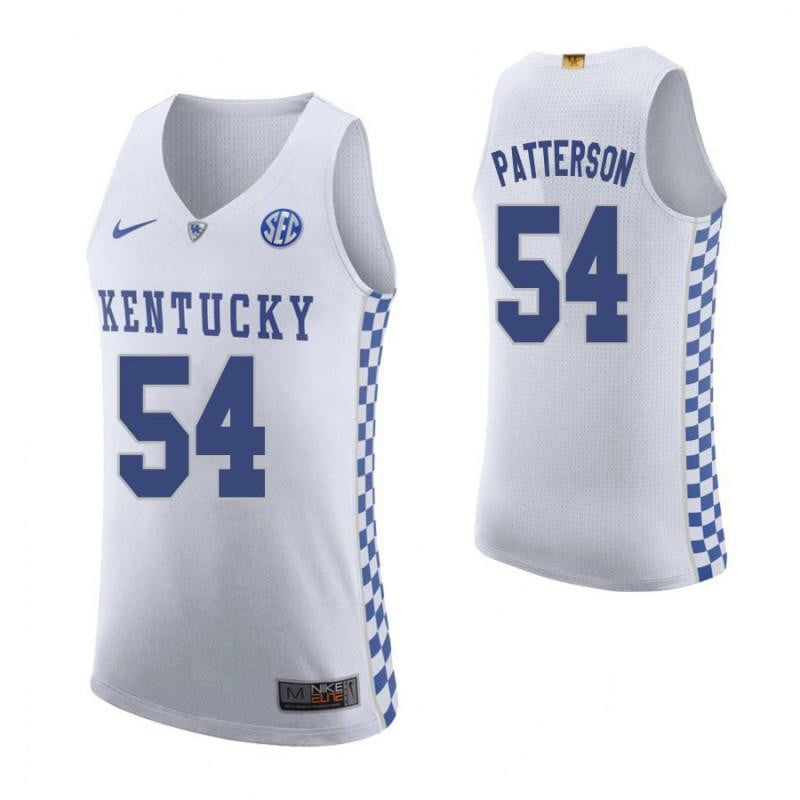54 Patrick Patterson Roa White Elite Kentucky Wildcats NCAA Jersey Men's