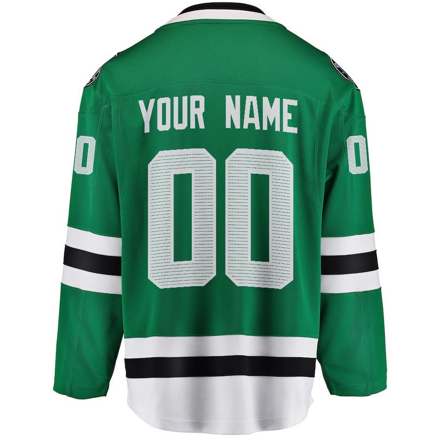 Dallas Stars 2024 Playoffs Patch Home Custom Green NHL Jersey Men's