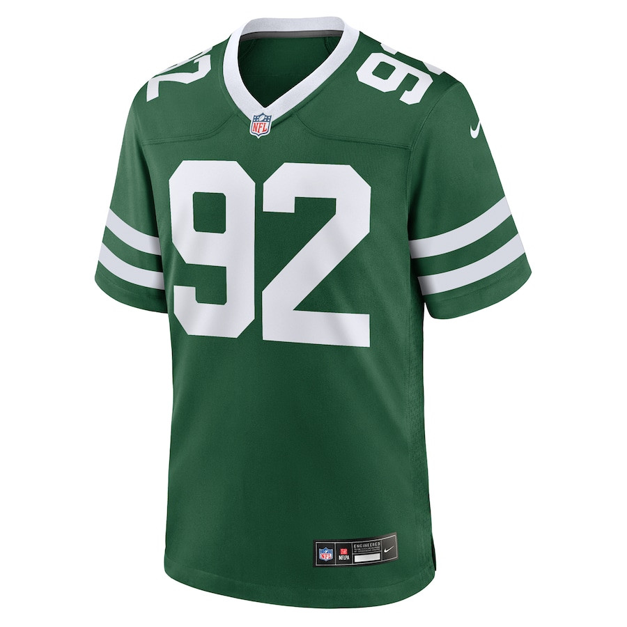 Leki Fotu 92 New York Jets Team Game Legacy Green NFL Jersey Men's