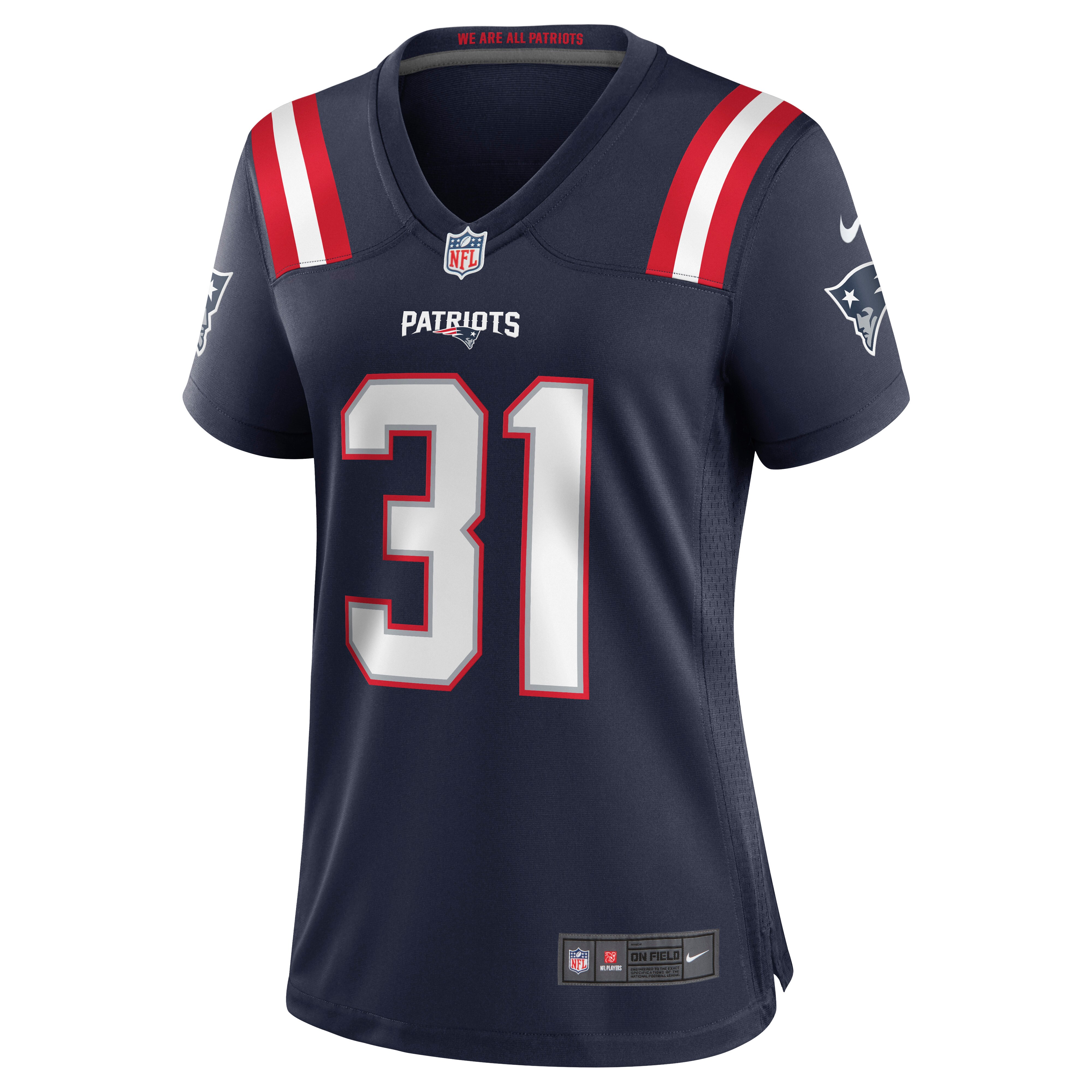 New England Patriots Jonathan Jones Navy Game NFL Jersey Women's