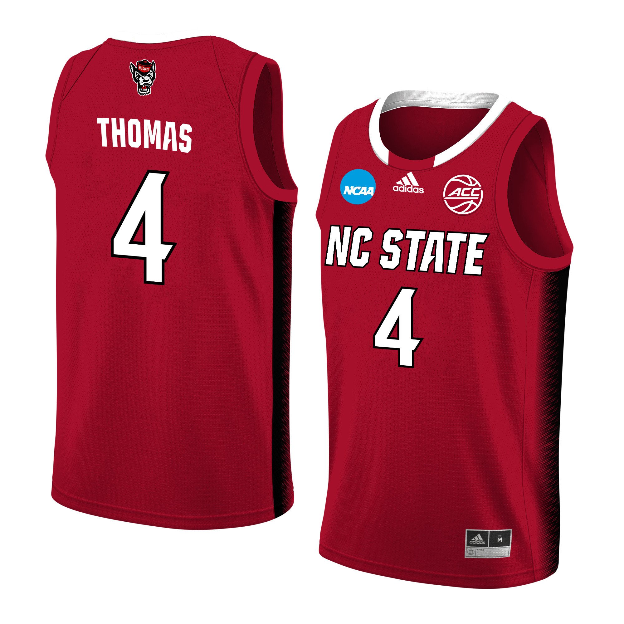 LJ Thomas 4 NC State Wolfpack 2024 Red Unisex NCAA Jersey Unisex