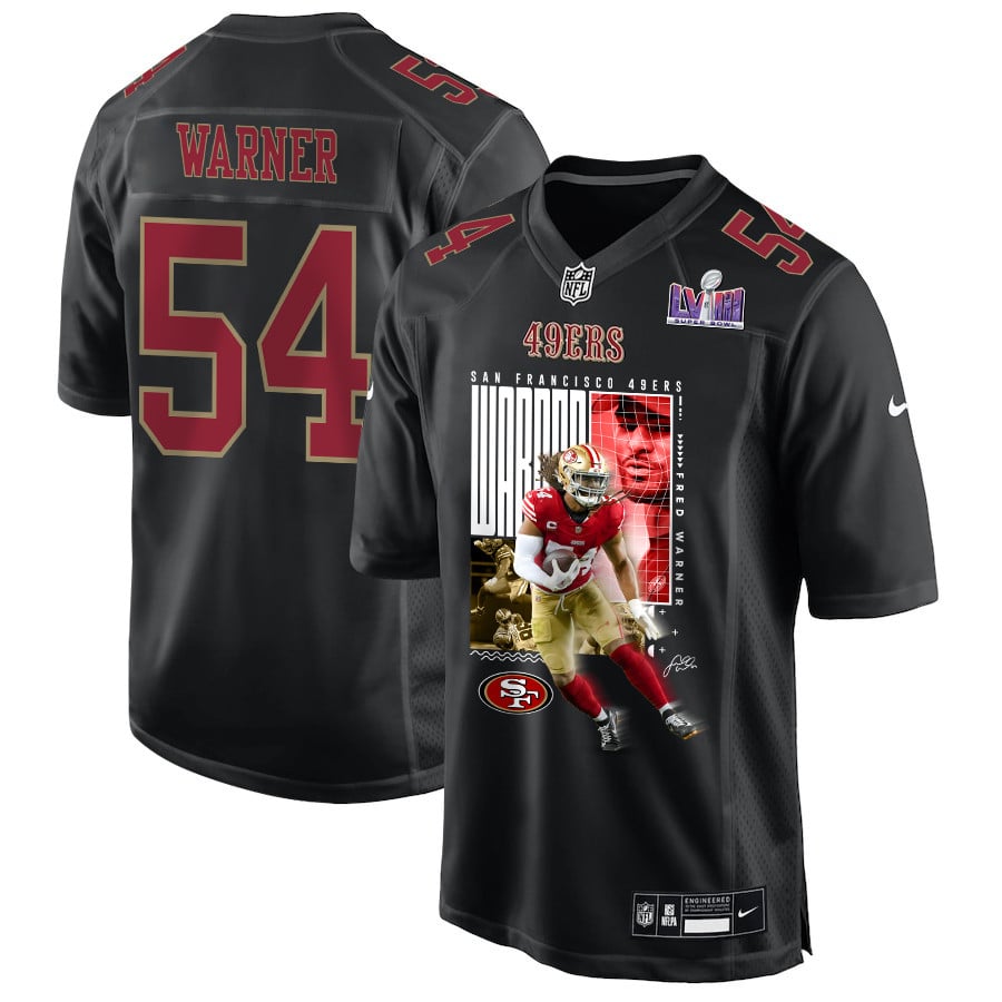 Fred Warner 54 San Francisco 49ers All-Pro Fred Fashion Game Carbon Black NFL Jersey Men's