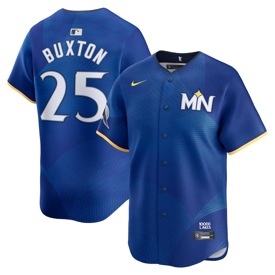 Byron Buxton 25 Minnesota Twins 2024 City Connect Limited Royal MLB Jersey Men's