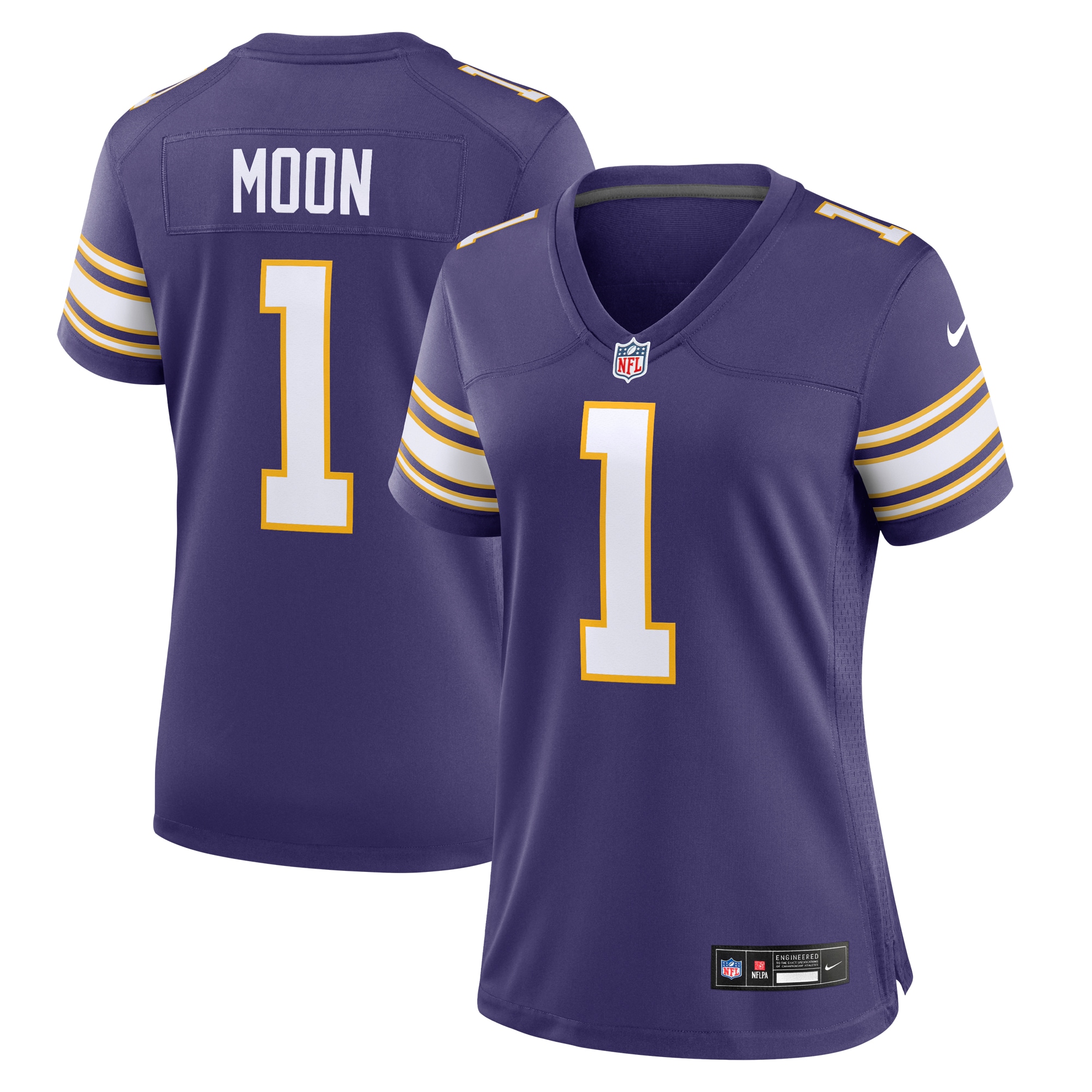 Minnesota Vikings Warren Moon Purple Classic Retired Player Game NFL Jersey Women's
