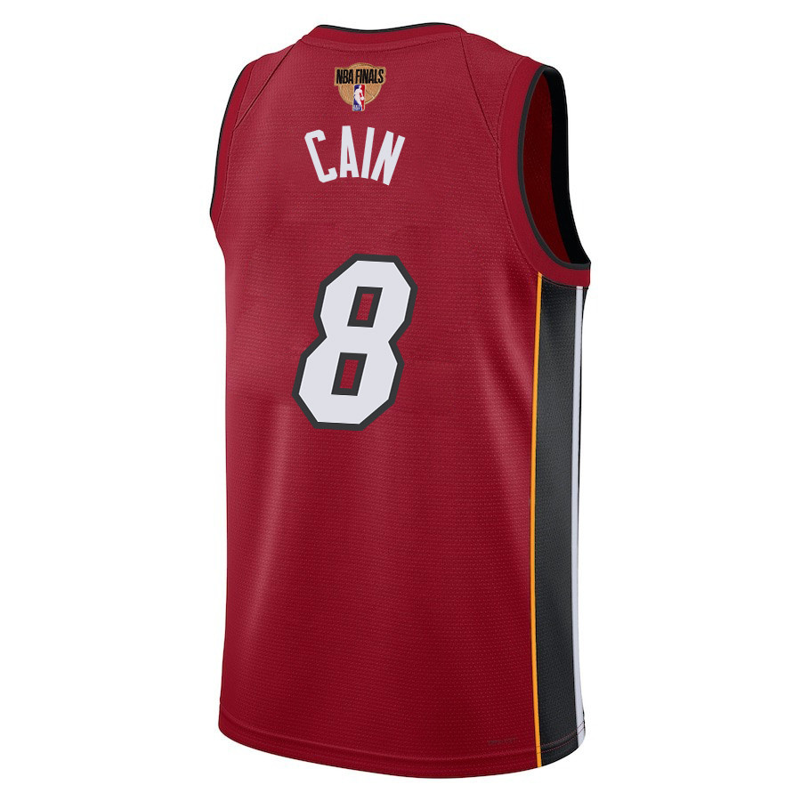 Jamal Cain 8 Miami Heat Final Champions 2023 Swingman Red NBA Jersey Men's