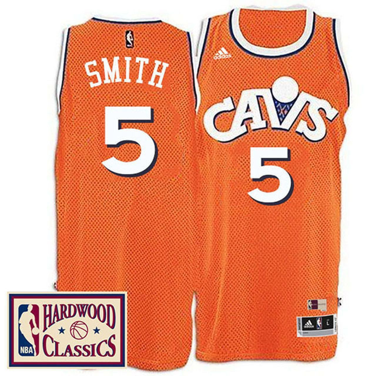 2016-17 Season Cleveland Cavaliers 5 Hardwood Classics Throwback Orange J.r. Smith NBA Jersey Men's