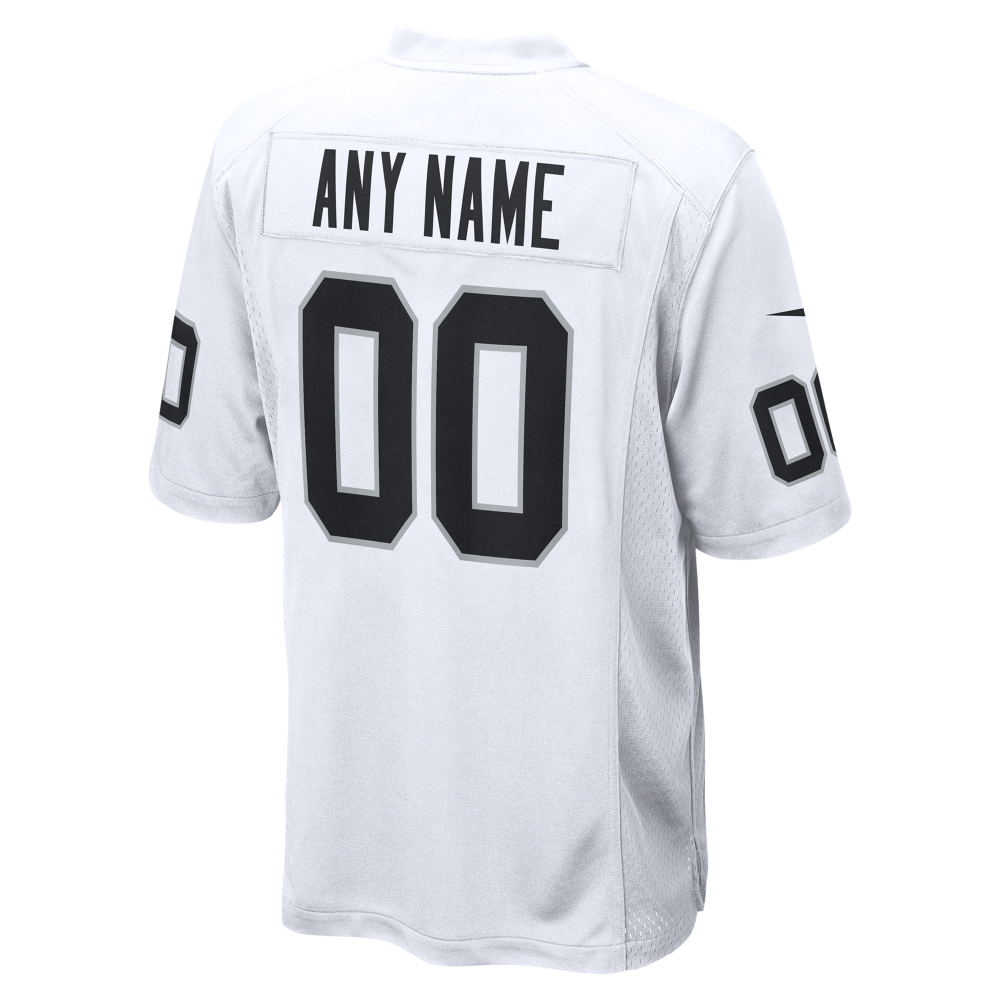 Las Vegas Raiders White Team Custom Game NFL Jersey Youth