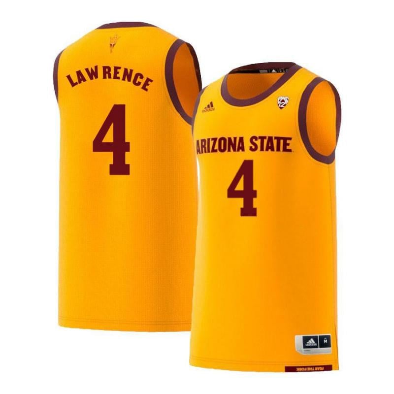 4 Kimani Lawrence Yellow Retro Arizona State Sun Devils NCAA Jersey Men's