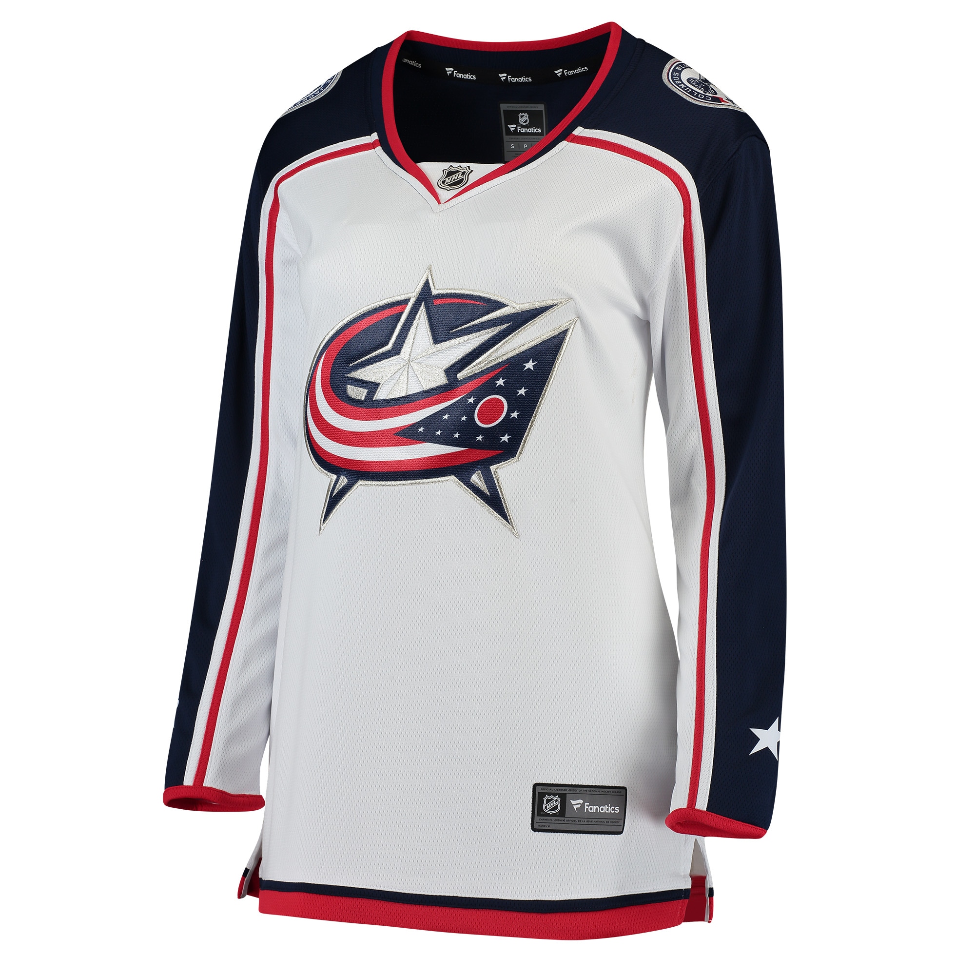 Columbus Blue Jackets White Away Breakaway NHL Jersey Women's
