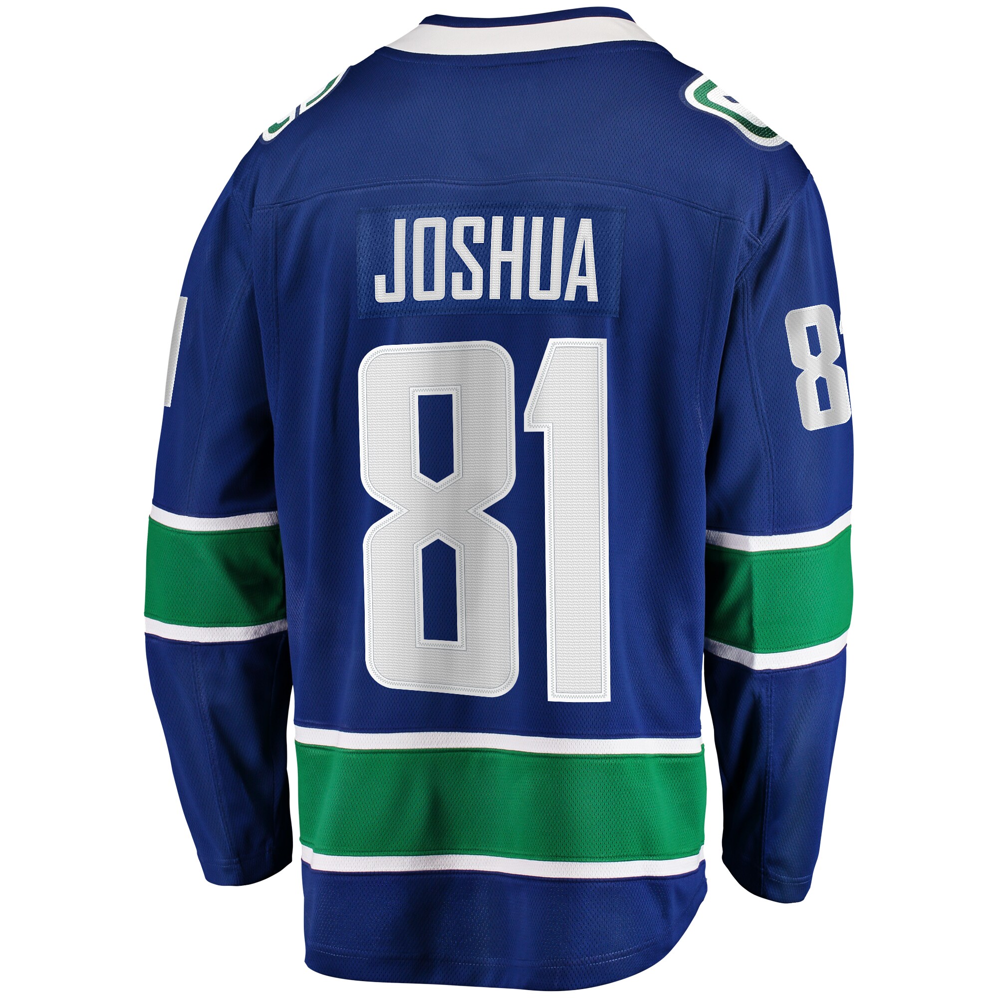 Vancouver Canucks Dakota Joshua Blue Home Premier Breakaway Player NHL Jersey Men's