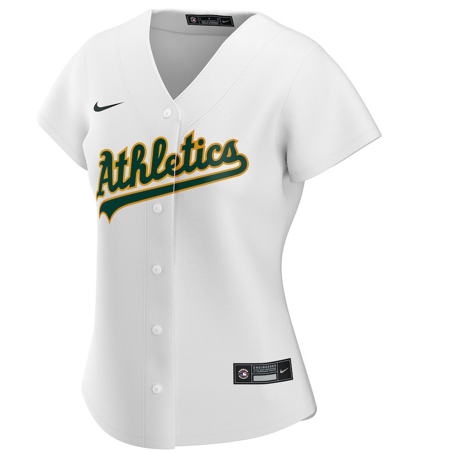 Oakland Athletics Home Custom White MLB Jersey Women's