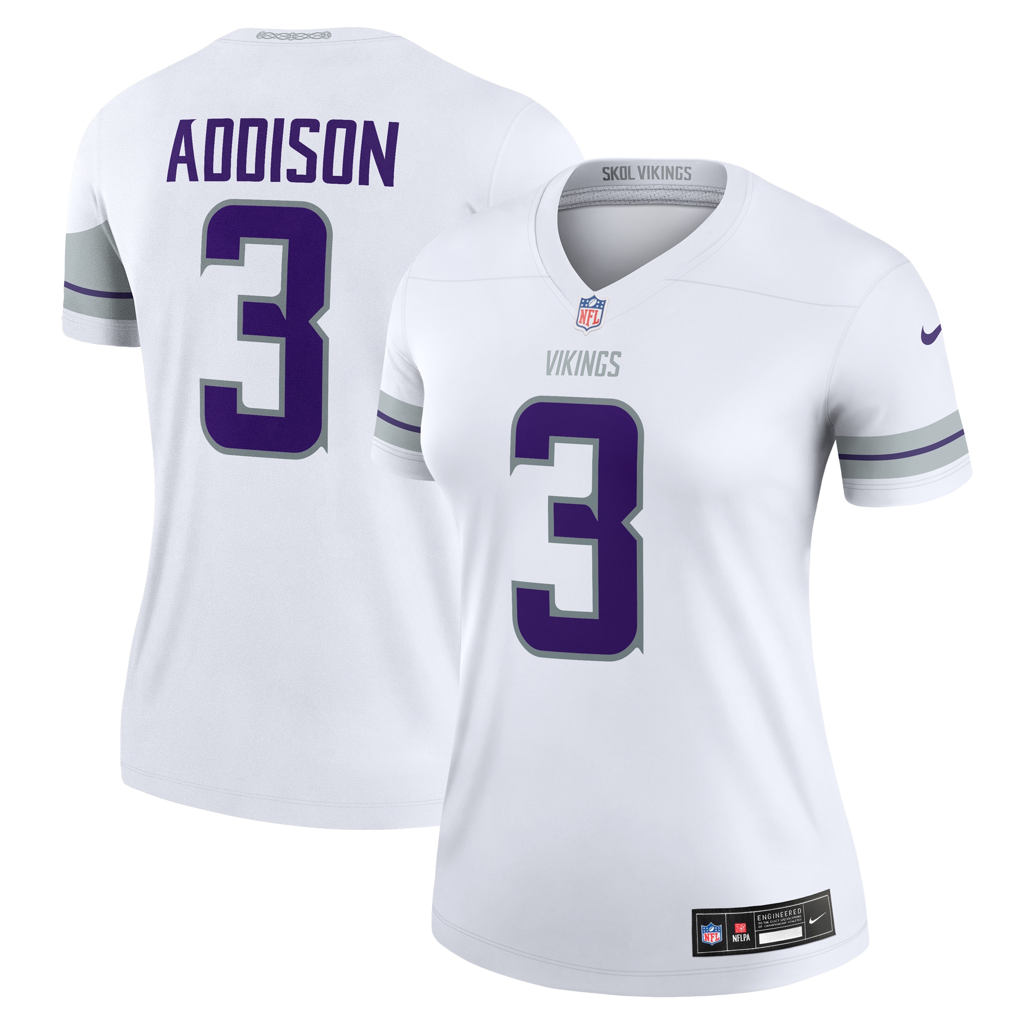 Minnesota Vikings Addison White Alternate Legend Player Performance Top NFL Jersey Women's