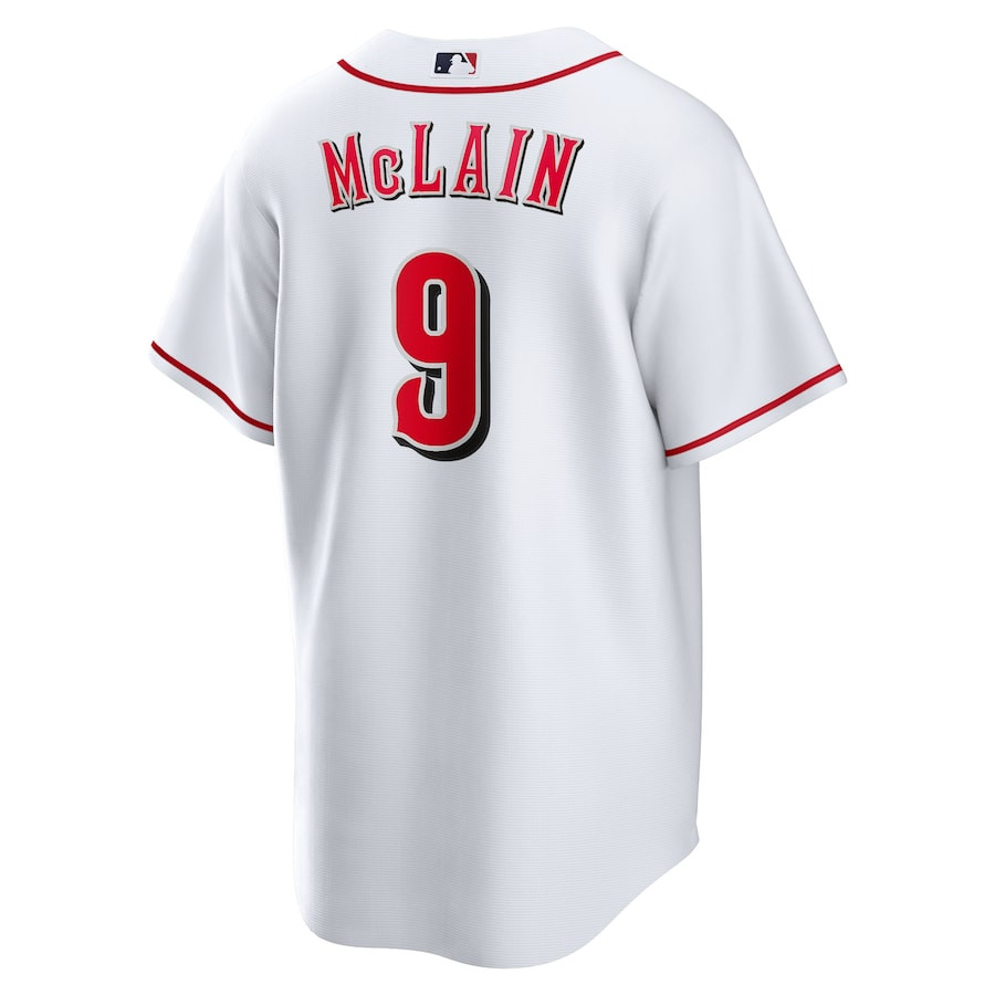 Matt McLain 9 Cincinnati Reds Home White MLB Jersey Men's