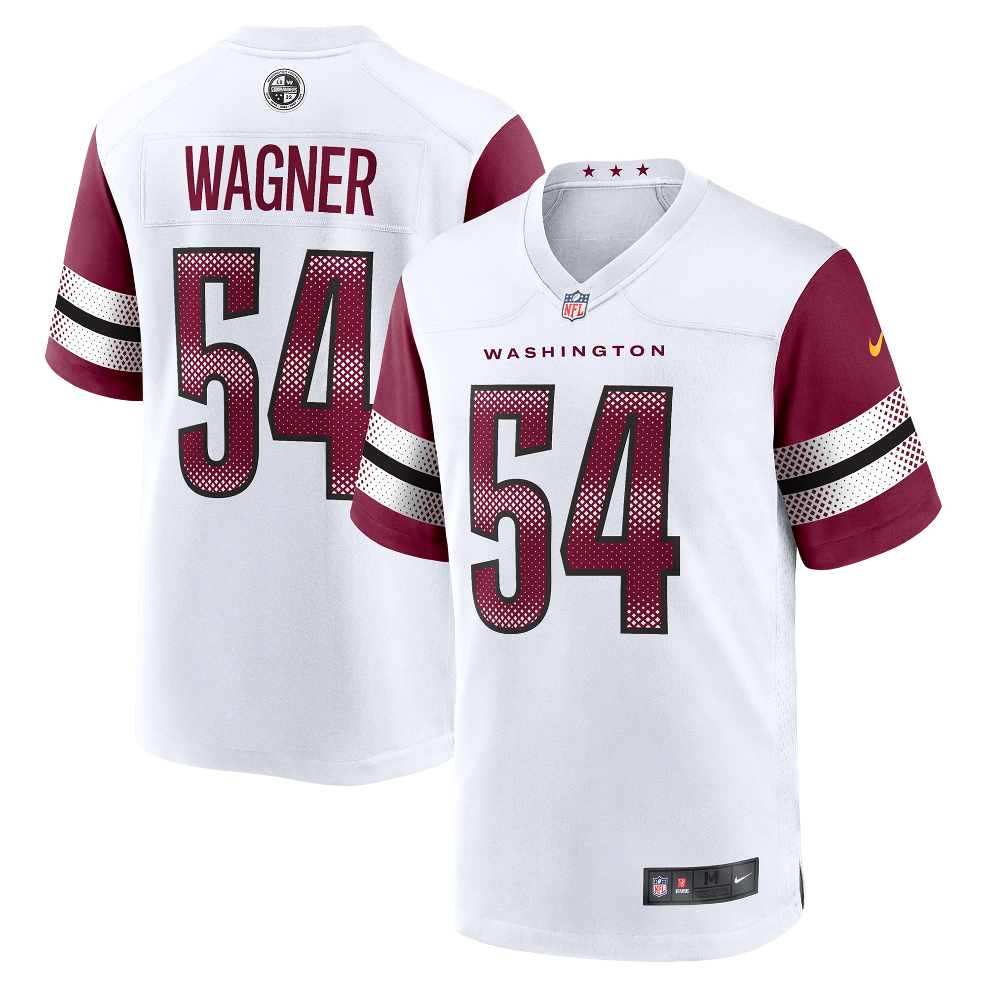 Washington Commanders Bobby Wagner White Game NFL Jersey Men's