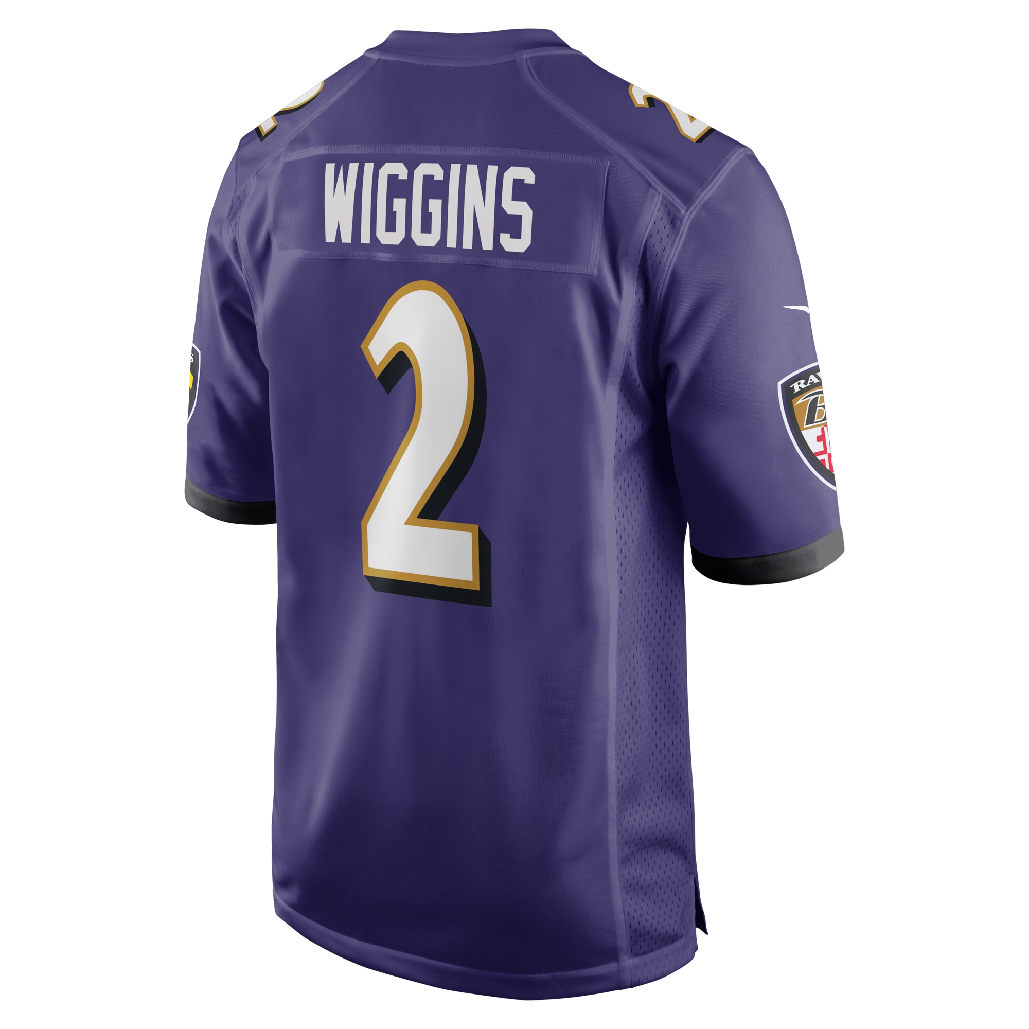 Baltimore Ravens Nate Wiggins Purple Player Game NFL Jersey Men's