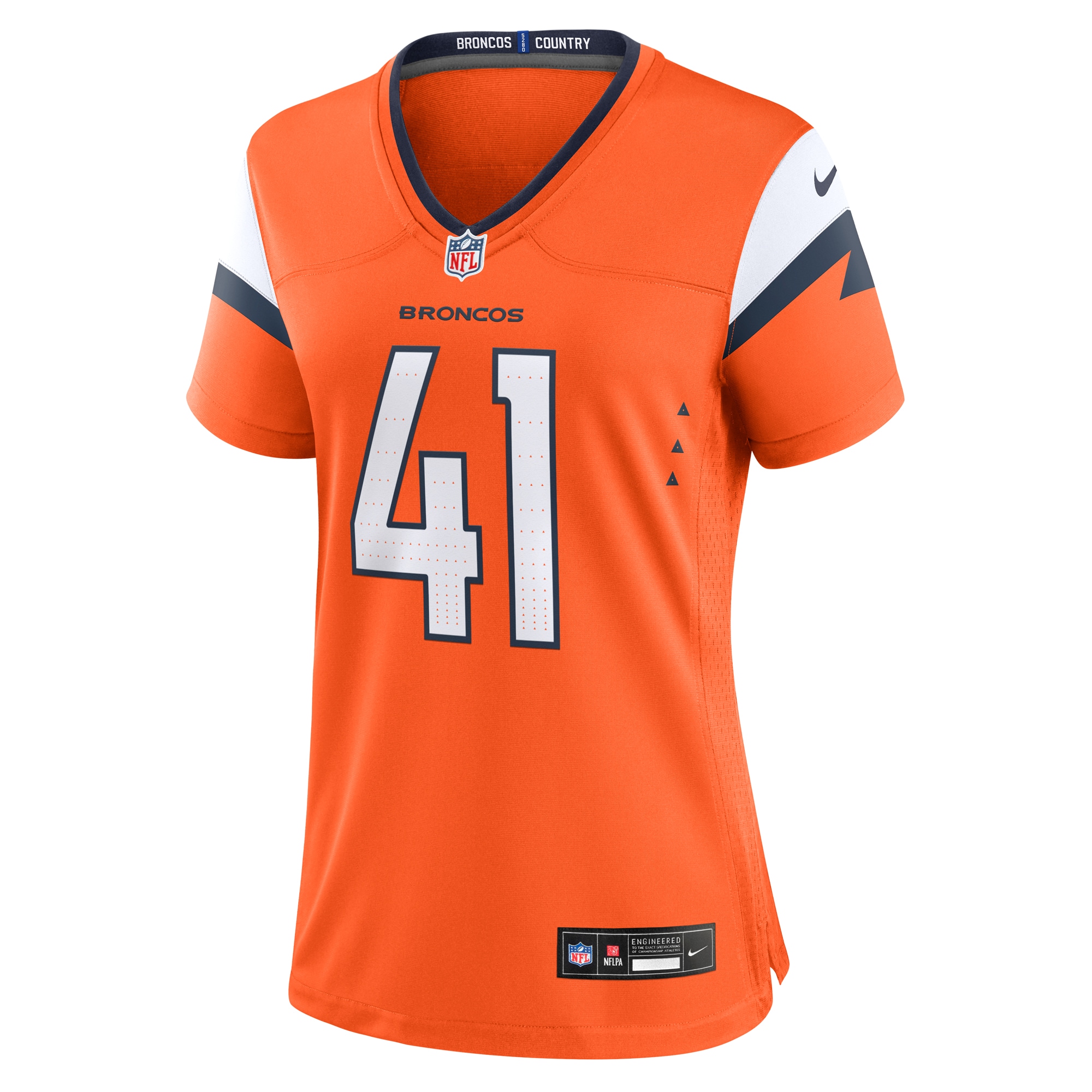Denver Broncos Drew Sanders Orange Team Game NFL Jersey Women's
