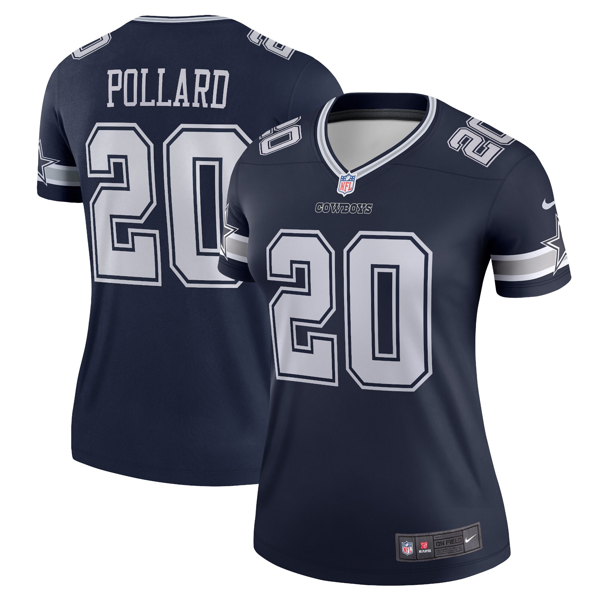 Dallas Cowboys Tony Pollard Navy Legend Player Performance Top NFL Jersey Women's