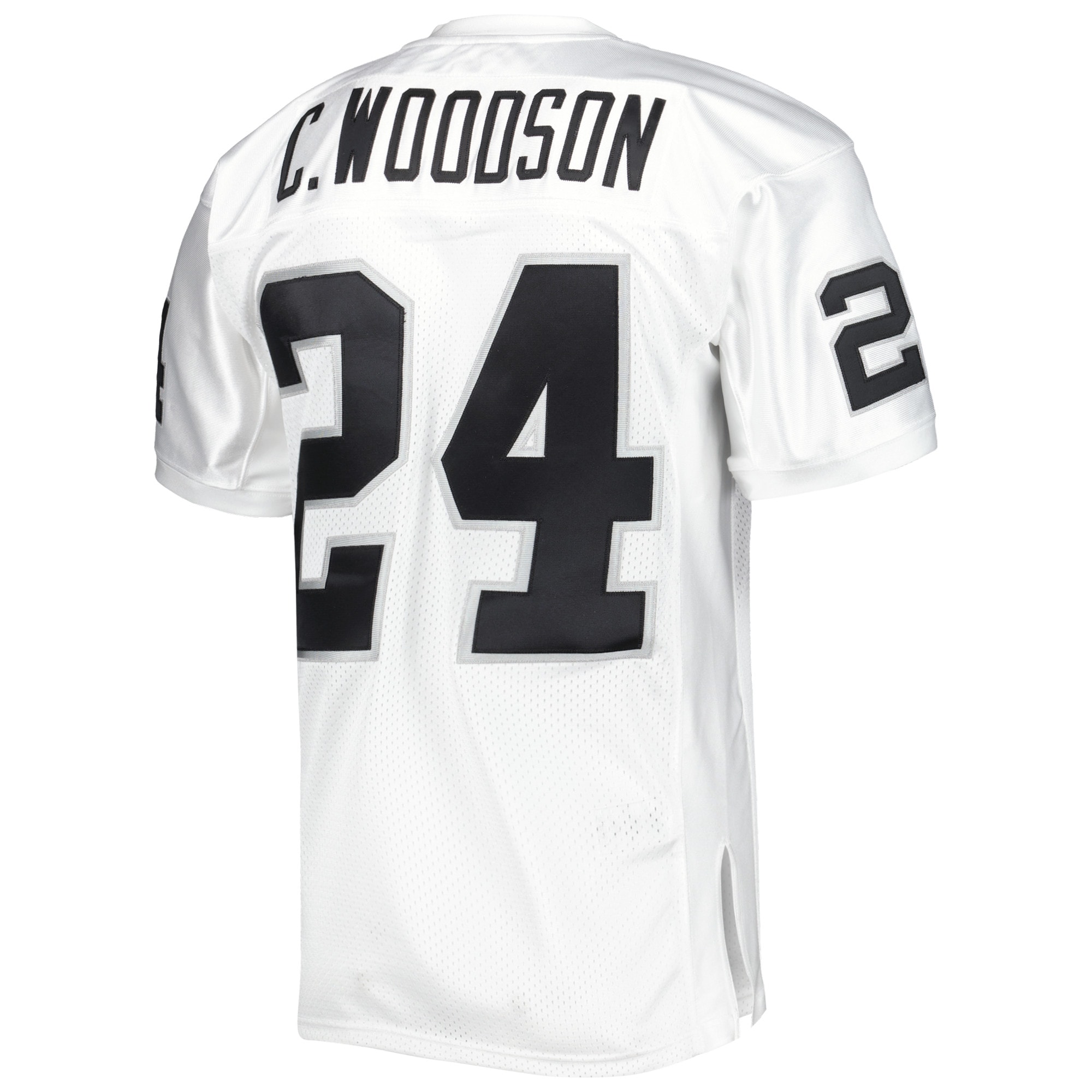 Las Vegas Raiders 2002 Charles Woodson Mitchell Ness White Throwback Retired Player NFL Jersey Men's
