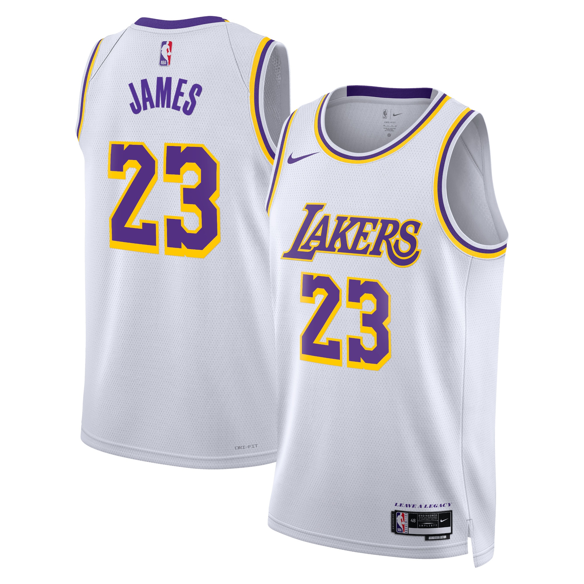 Los Angeles Lakers Association Edition Swingman White Lebron Jame Unisex NBA Jersey Unisex