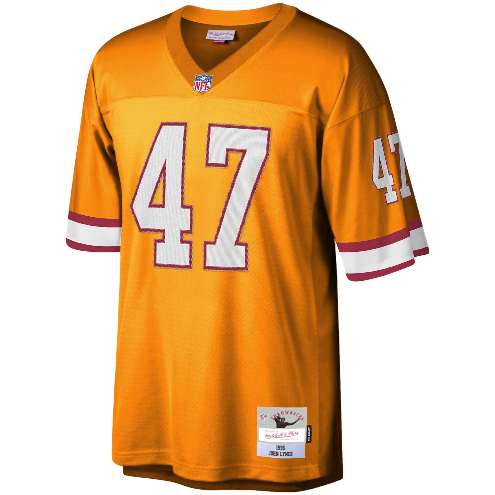 Tampa Bay Buccaneers John Lynch Mitchell Ness Orange 1995 Retired Player Legacy NFL Jersey Youth