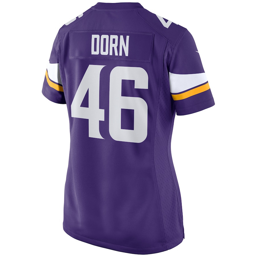 Myles Dorn 46 Minnesota Vikings Game Purple NFL Jersey Women's
