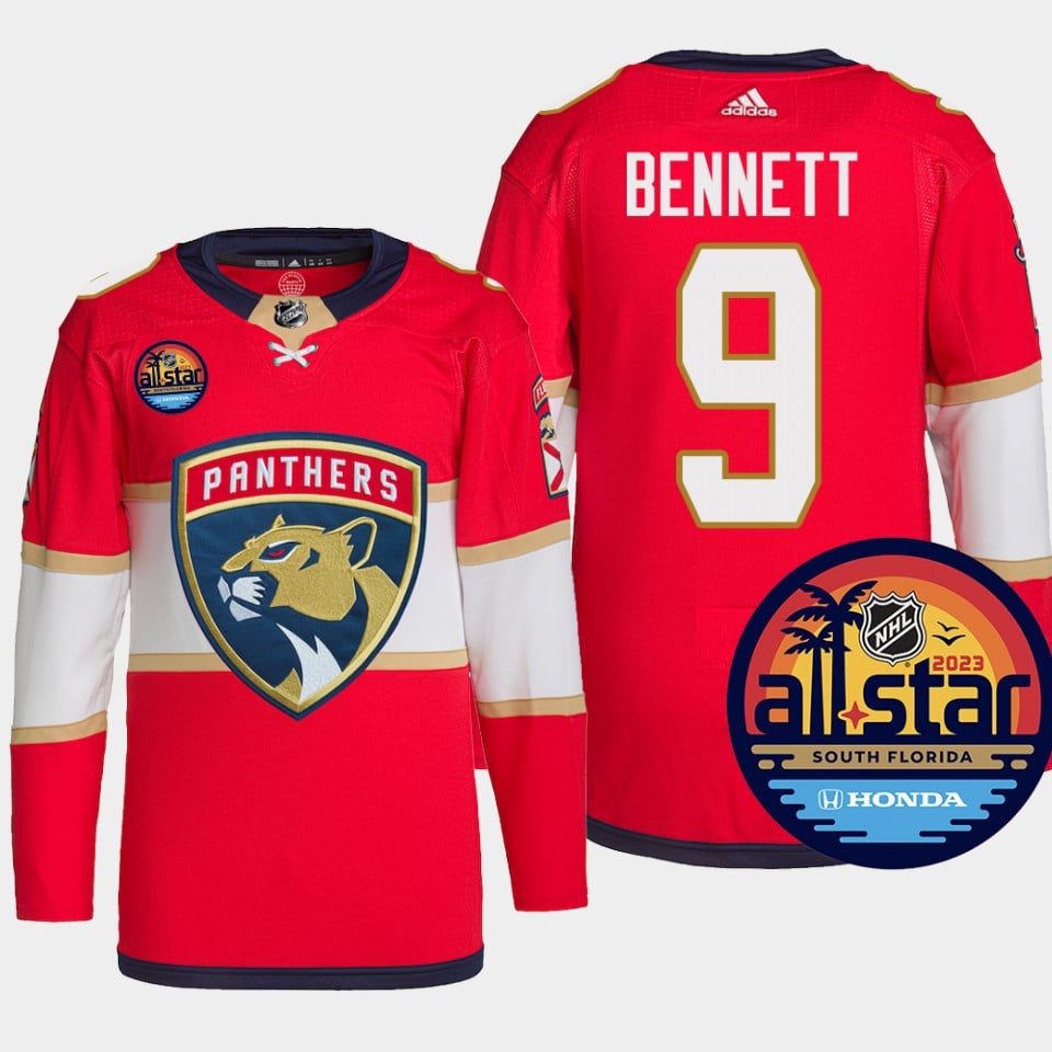 Sam Bennett 9 Florida Panthers 2023 All Star Game Red Equipment NHL Jersey Men's