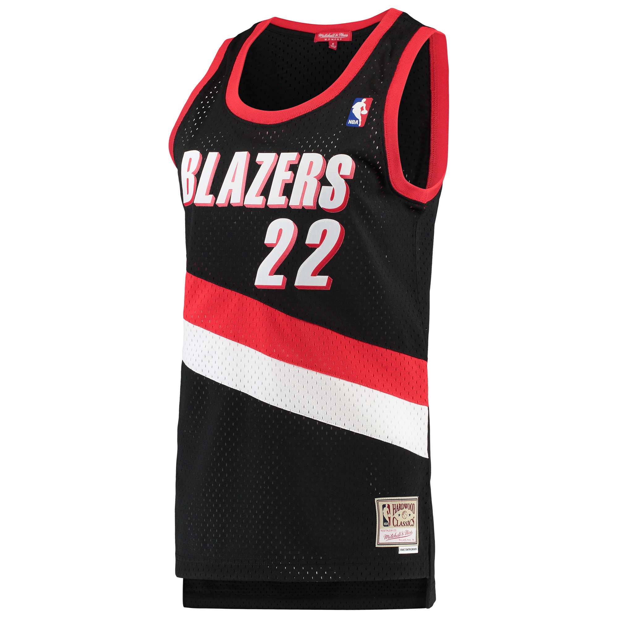 Mitchell Ness Clyde Drexler Black Portland Trail Blazers 1991-92 Hardwood Classics Swingman NBA Jersey Women's