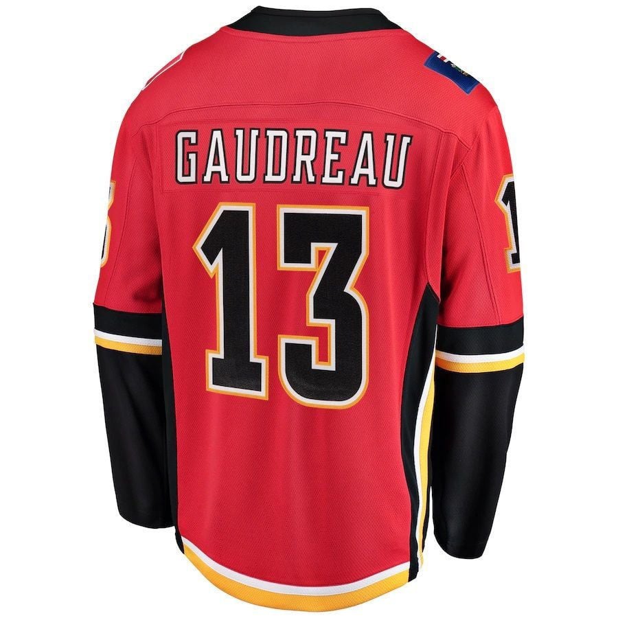 Johnny Gaudreau Calgary Flames Breakaway Player Red NHL Jersey Men's