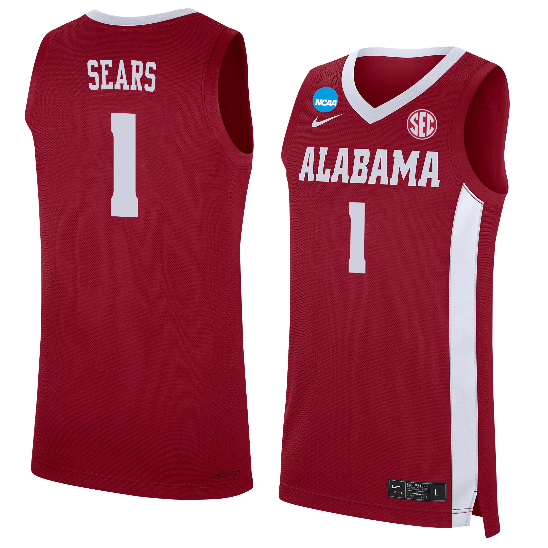 Mark Sears 1 Alabama Crimson Tide 2024 Red Unisex NCAA Jersey Unisex