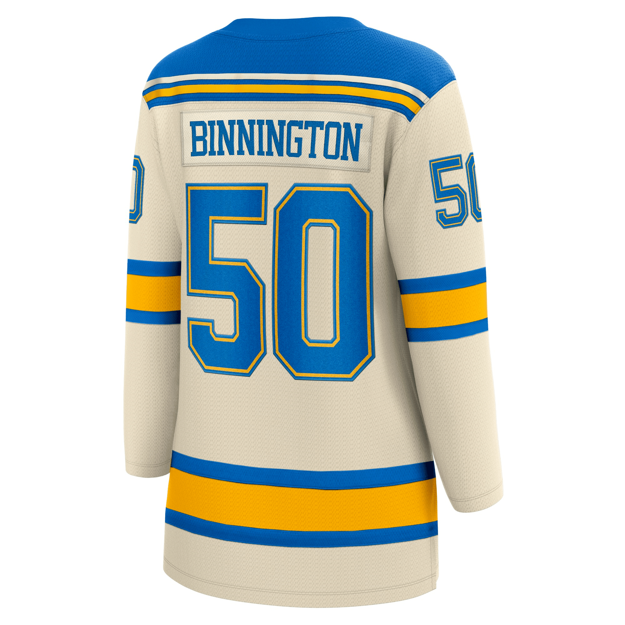 Jordan Binnington Cream St. Louis Blues 2022 Winter Classic Breakaway Player NHL Jersey Women's