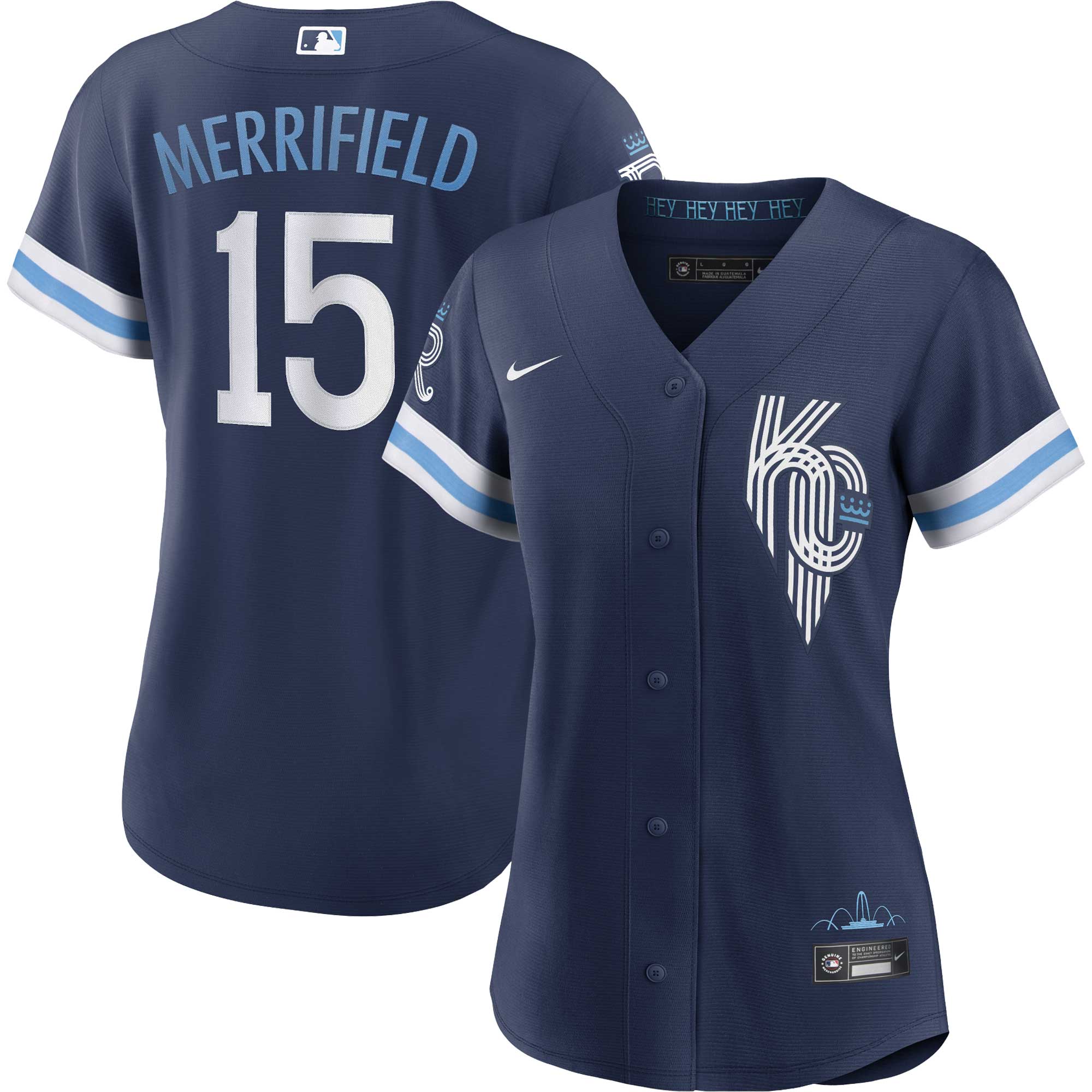Kansas City Royals Whit Merrifield Navy City Connect Player MLB Jersey Women's