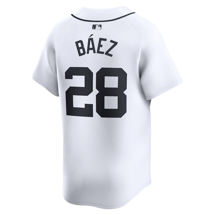 Javier Baez 28 Detroit Tigers Home Limited Player White MLB Jersey Men's