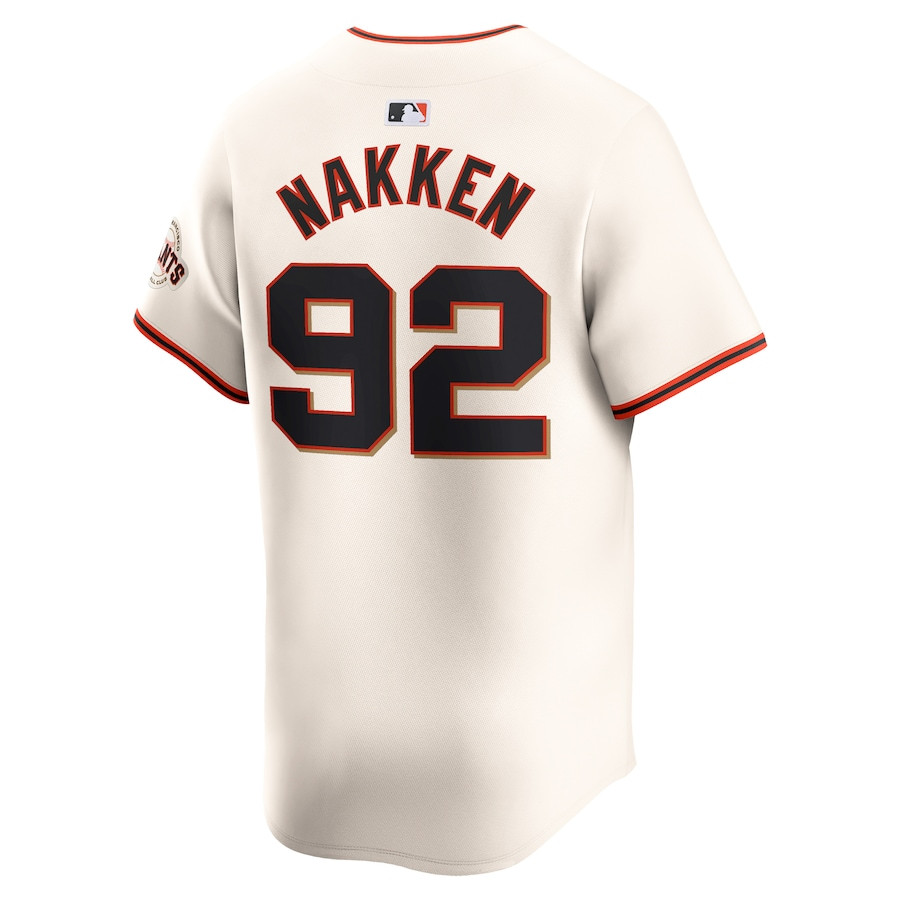 Alyssa Nakken 92 San Francisco Giants Home Limited Cream MLB Jersey Men's