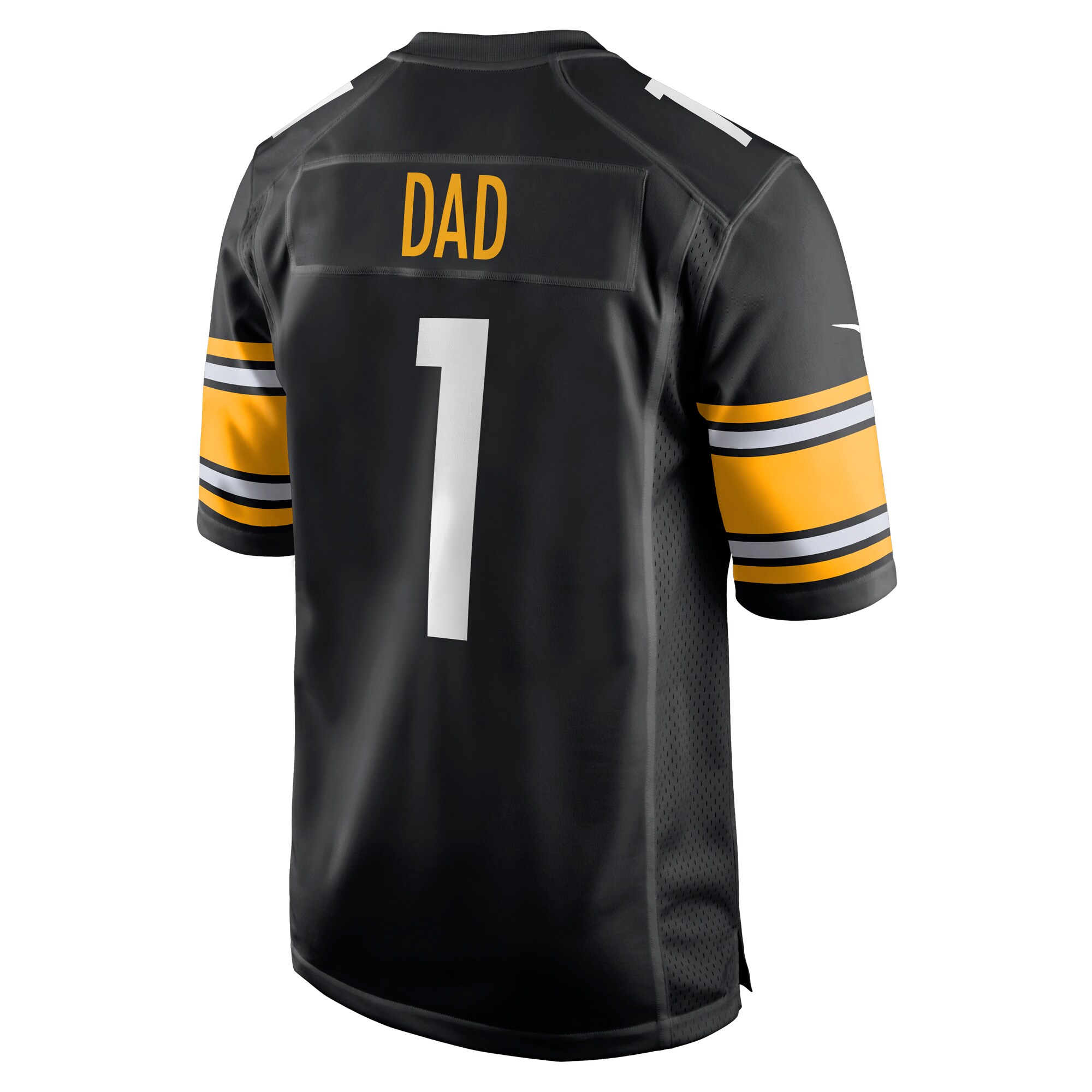 Pittsburgh Steelers Number 1 Dad Black Game NFL Jersey Men's